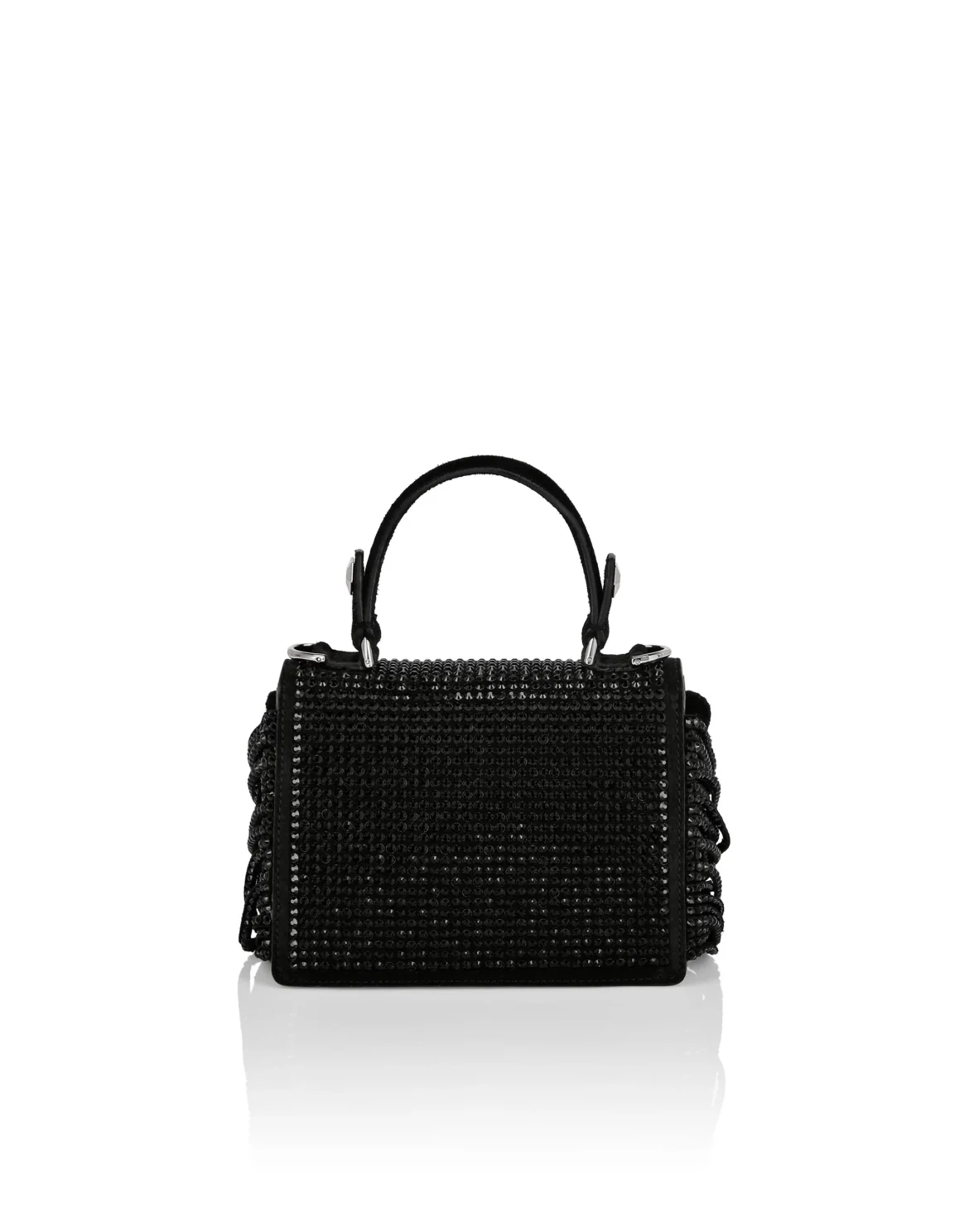 Small Handle Bag Superheroine Crystals, цвет: Черный