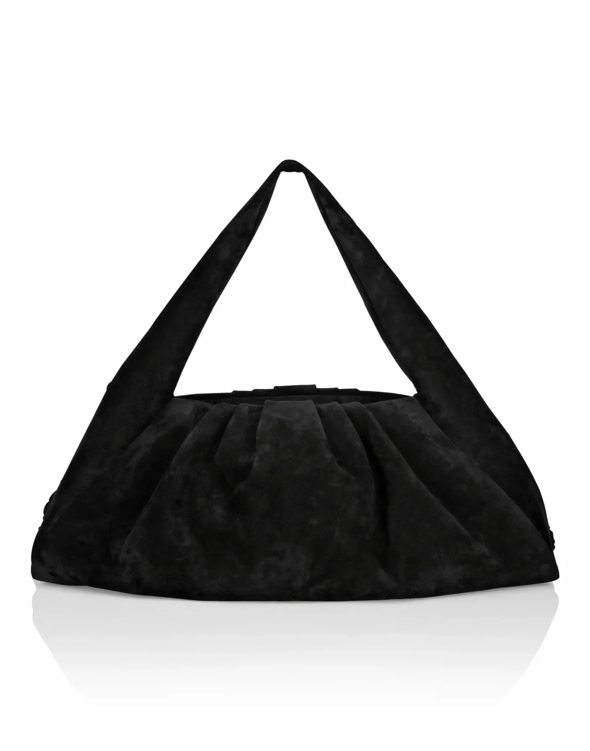 Suede Large Handle Bag Gothic Plein, цвет: Черный