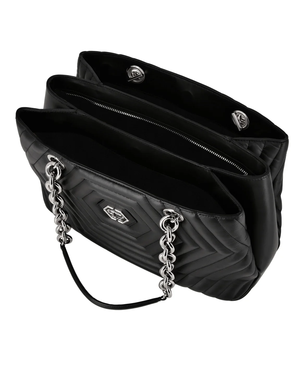 Nappa Shoulder Bag Hexagon, цвет: Черный