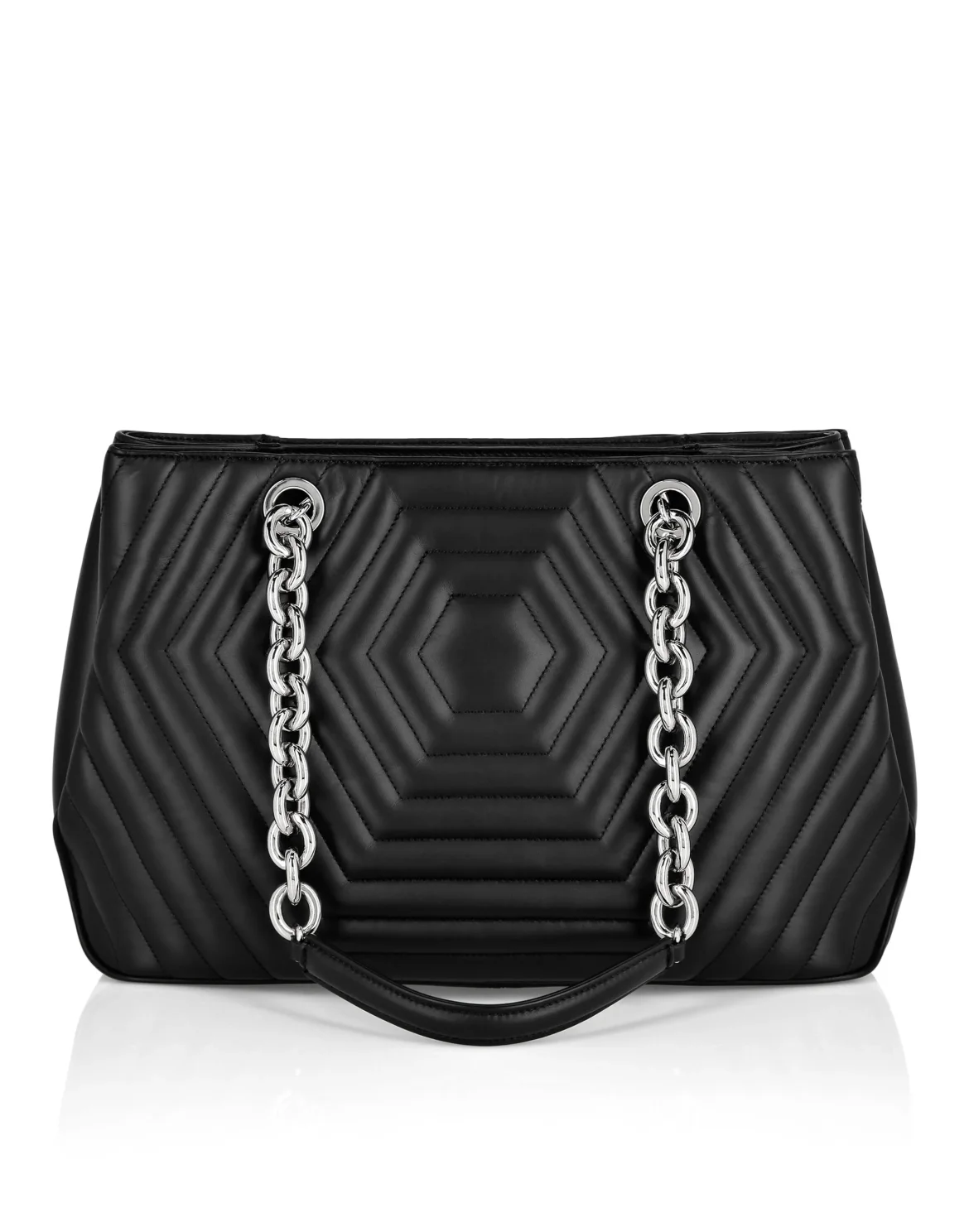 Nappa Shoulder Bag Hexagon, цвет: Черный