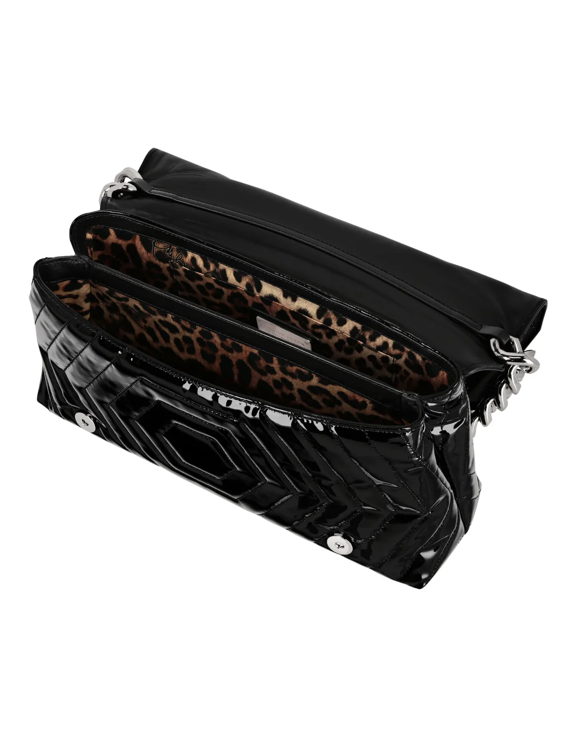 Patent Leather Small Shoulder Bag Stones, цвет: Черный