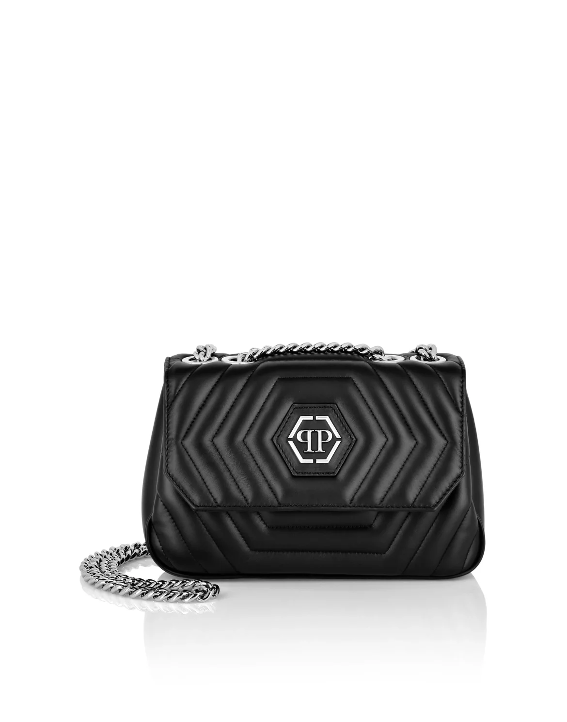 Nappa Shoulder Bag Hexagon, цвет: Черный
