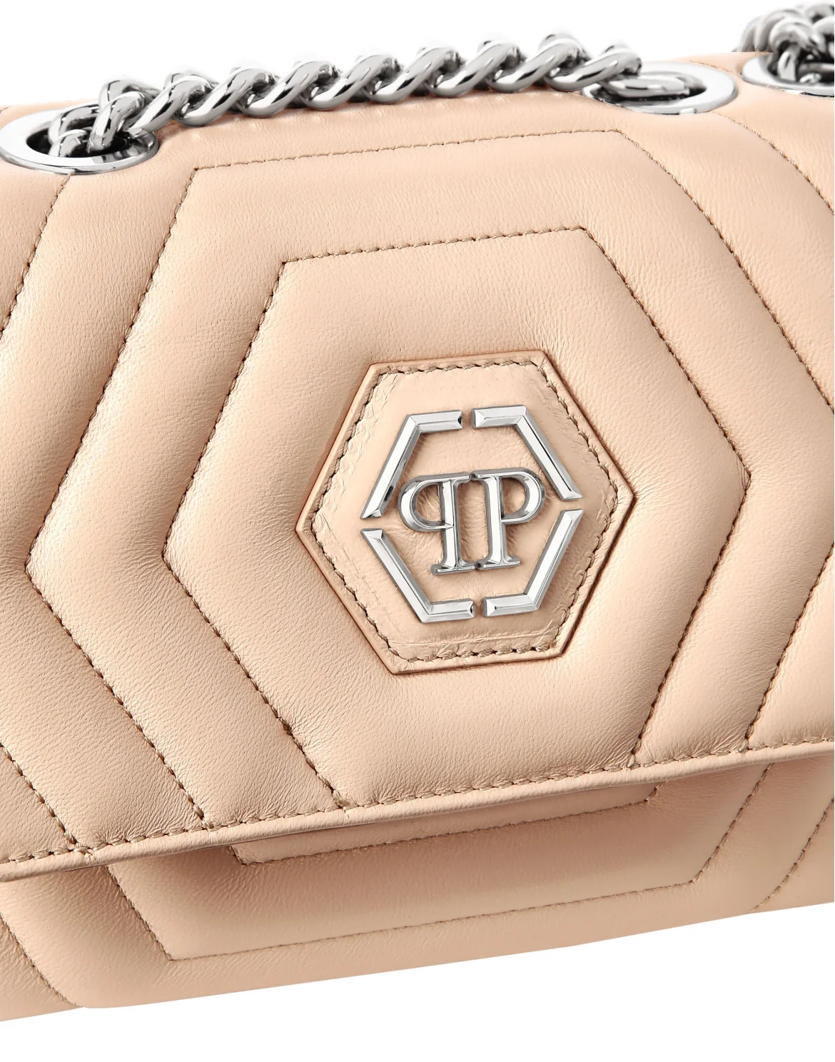 Nappa Shoulder Bag Hexagon, цвет: Розовый