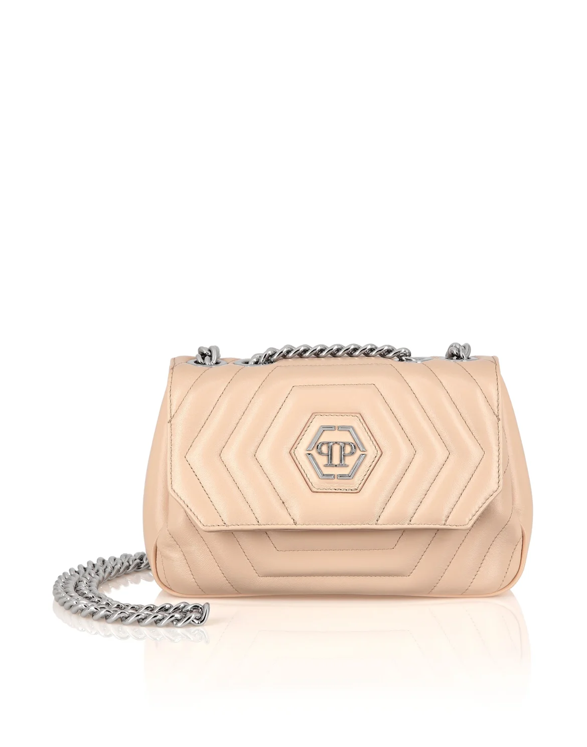 Nappa Shoulder Bag Hexagon, цвет: Розовый