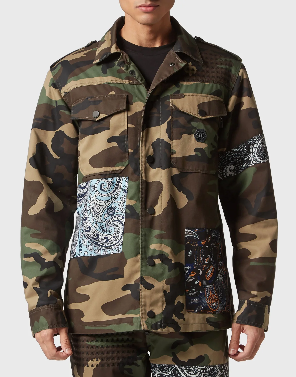 Denim Jacket Paisley Foulard, цвет: Камуфляж