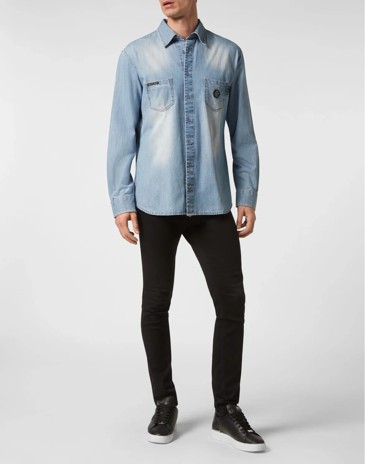 Denim Shirt LS Paisley Teddy Bear Stones, цвет: Голубой