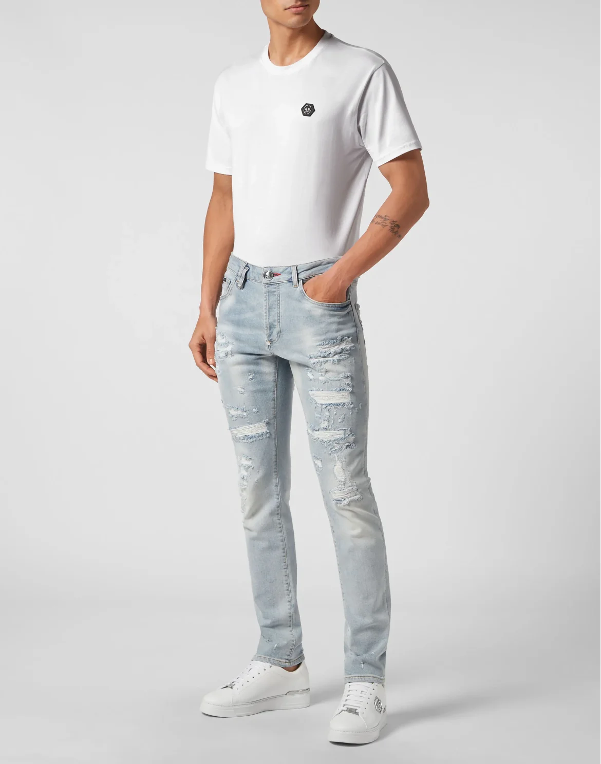 Denim Trousers Super Straight Cut Fit, цвет: Голубой