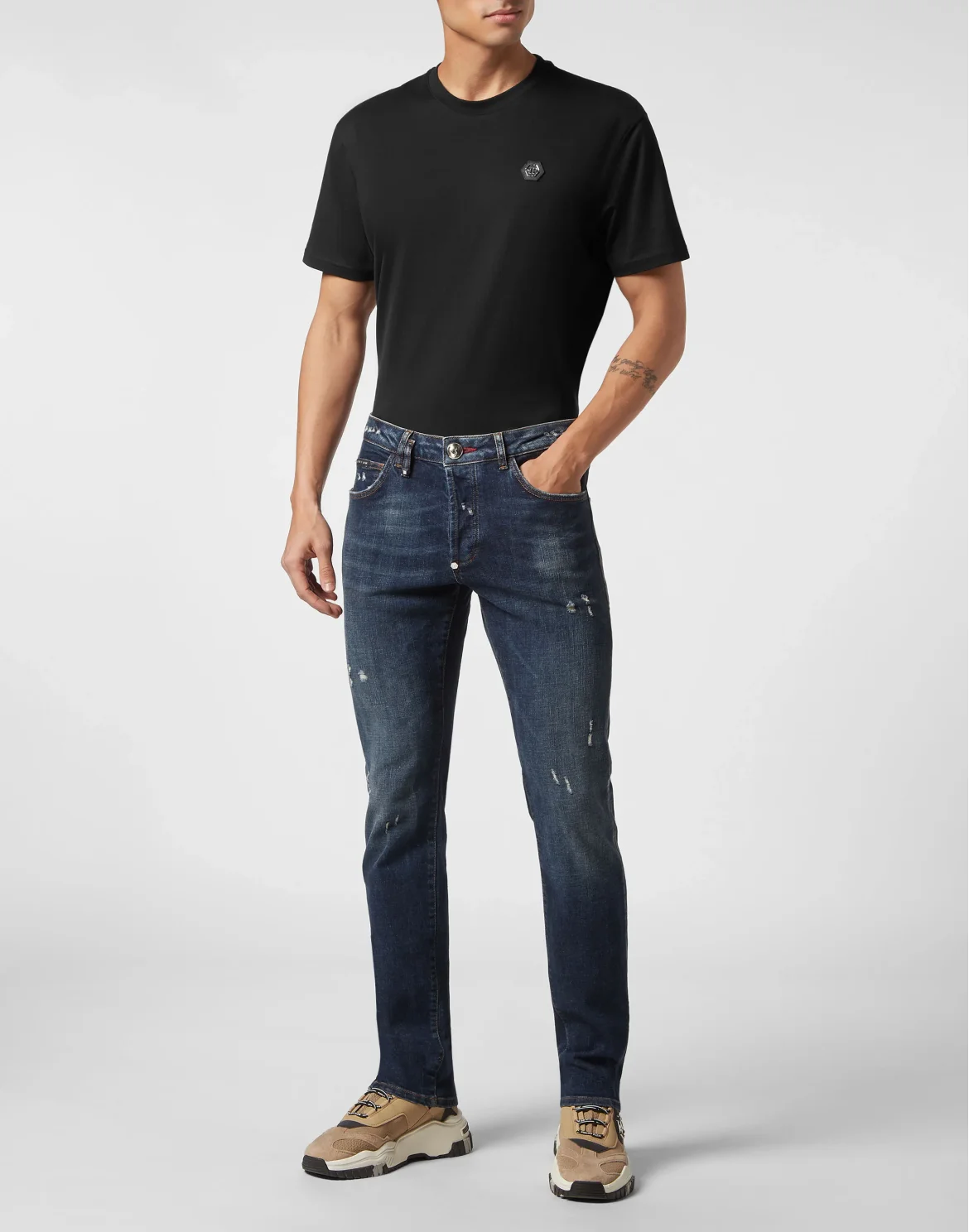 Denim Trousers Super Straight Cut Fit, цвет: Синий