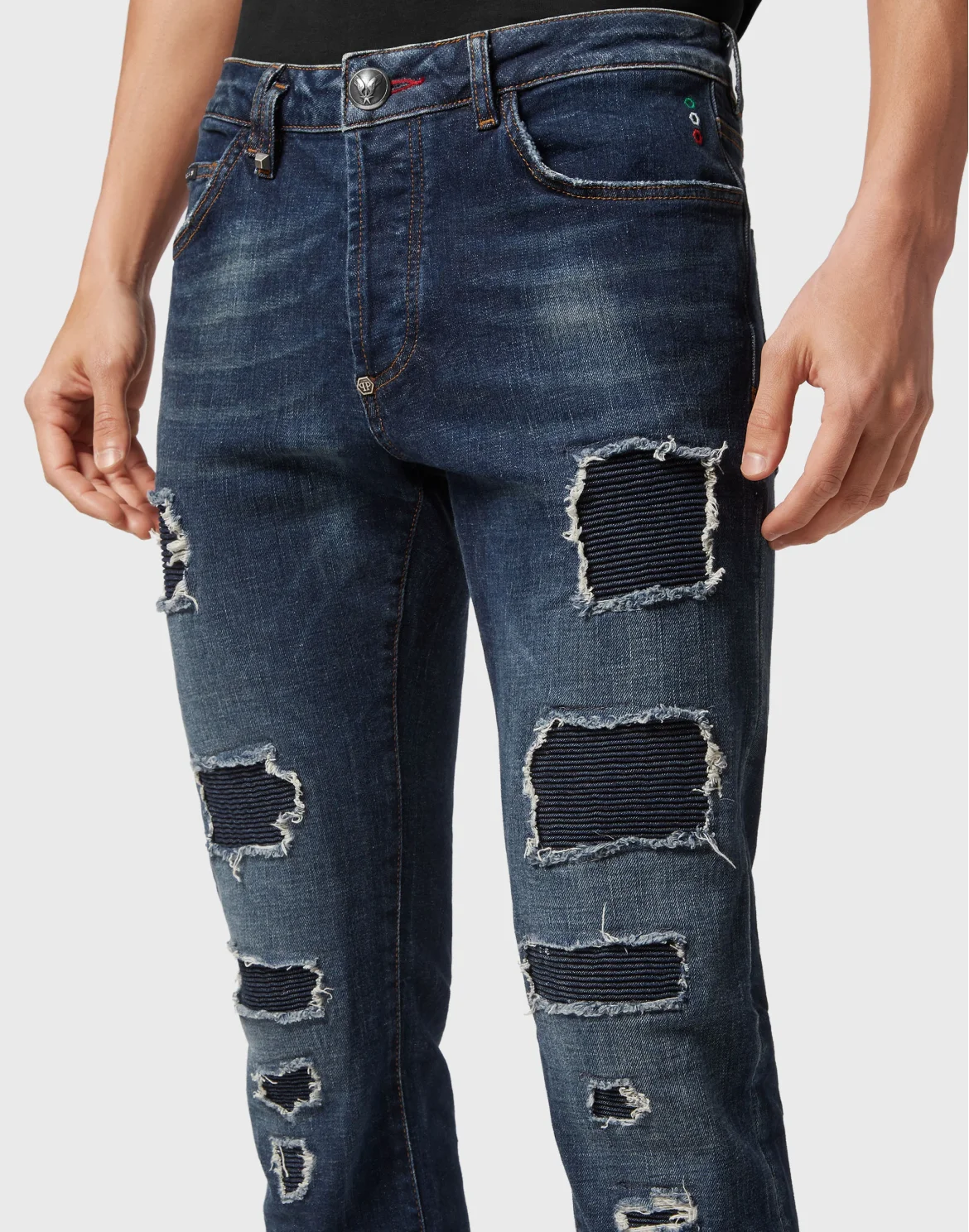 Denim Trousers Super Straight Cut Fit, цвет: Синий