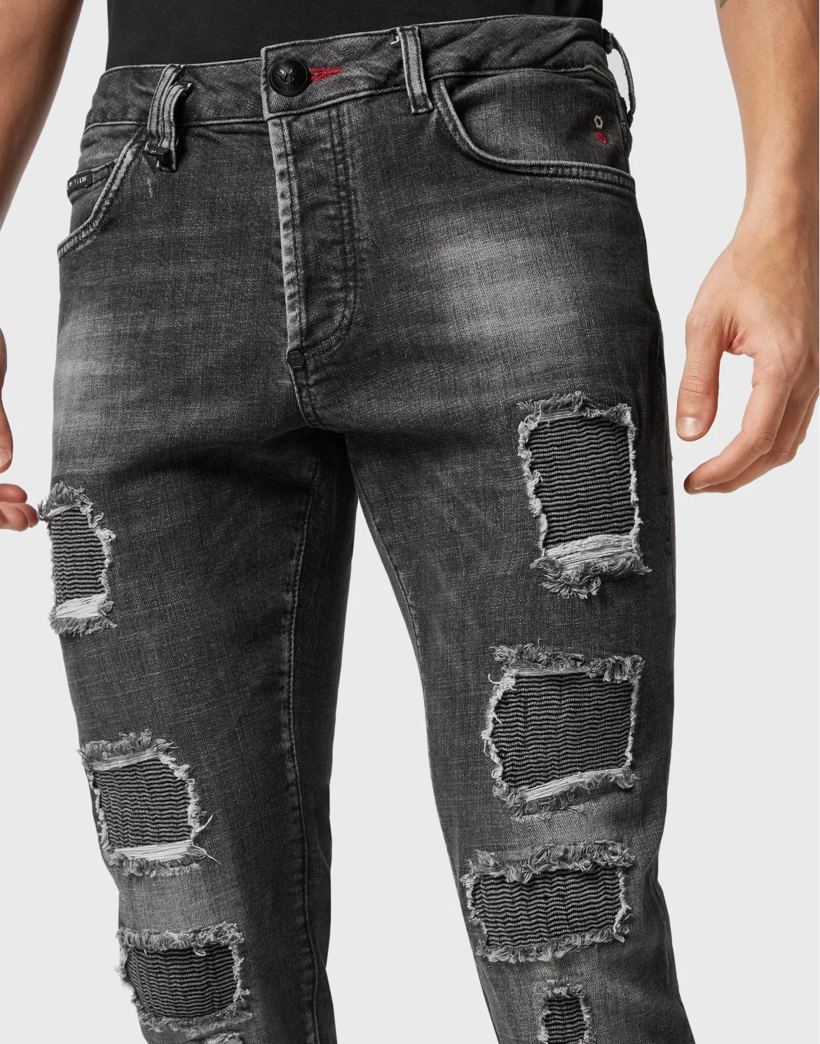 Denim Trousers Super Straight Cut Fit, цвет: Черный