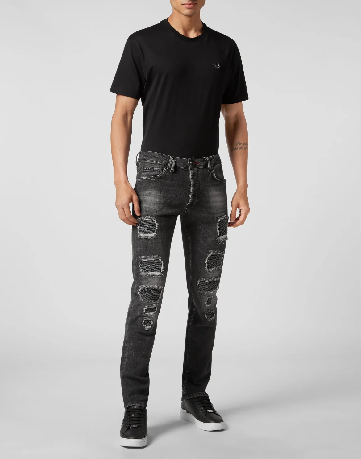 Denim Trousers Super Straight Cut Fit, цвет: Черный