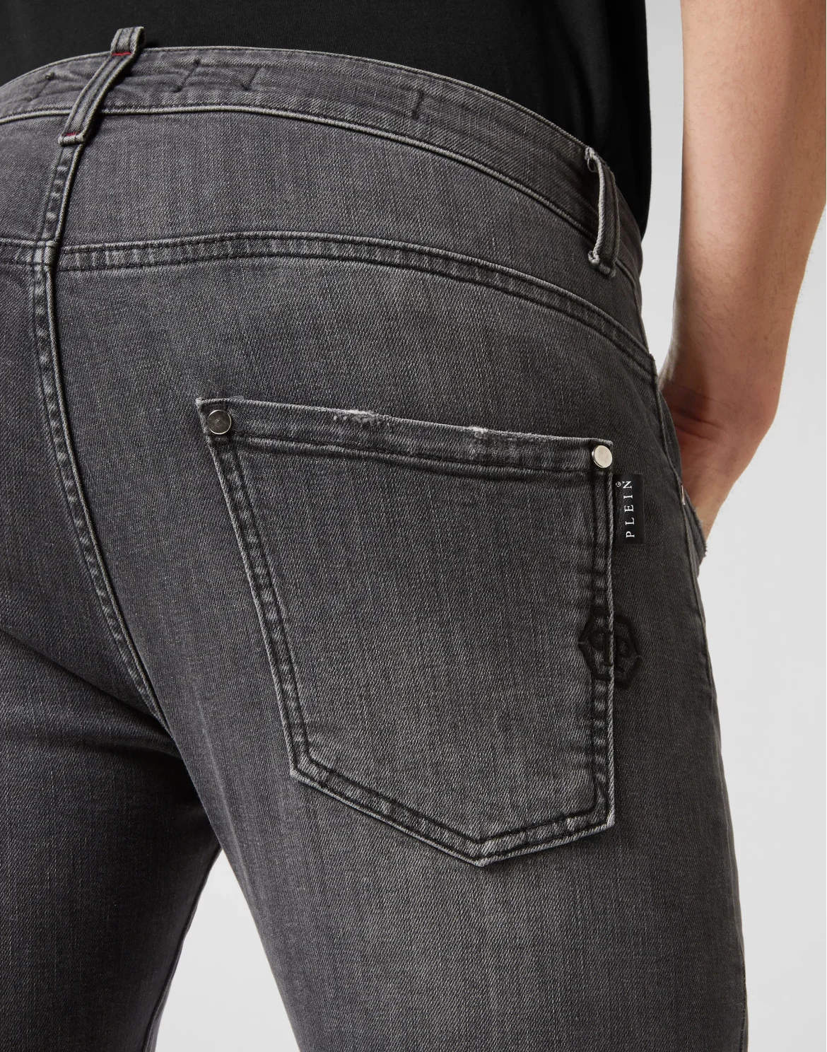 Denim Trousers Skinny Fit, цвет: Серый