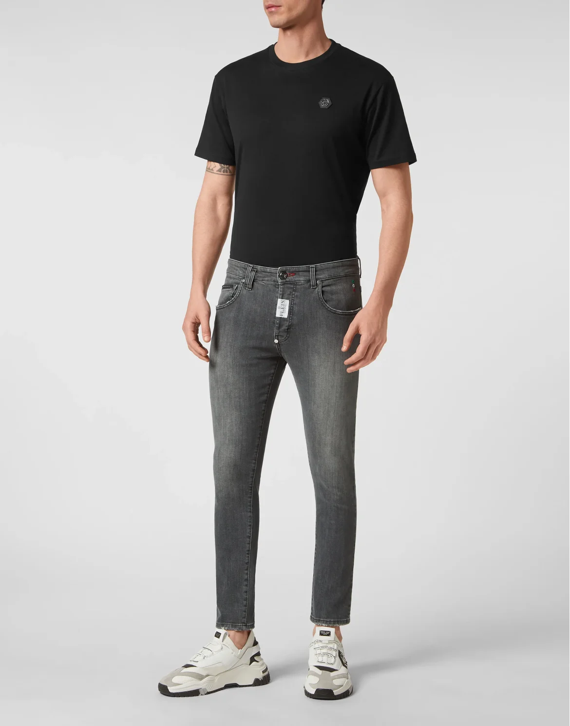 Denim Trousers Skinny Fit, цвет: Серый