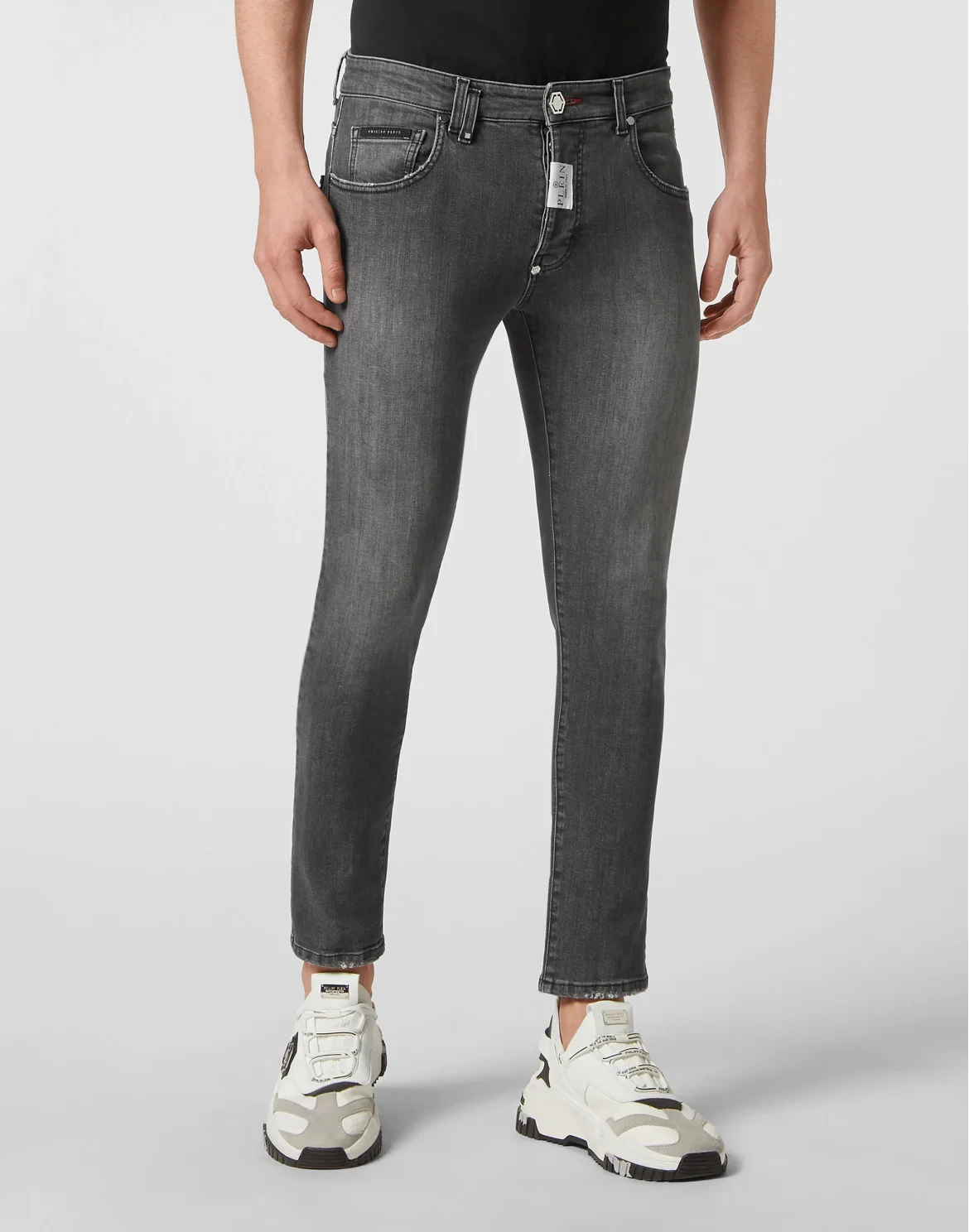 Denim Trousers Skinny Fit, цвет: Серый