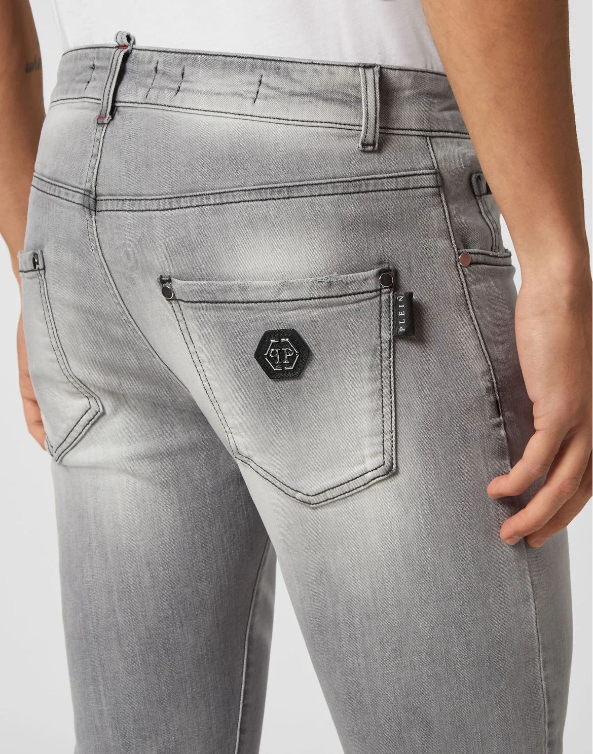 Denim Trousers Super Straight Cut, цвет: Серый