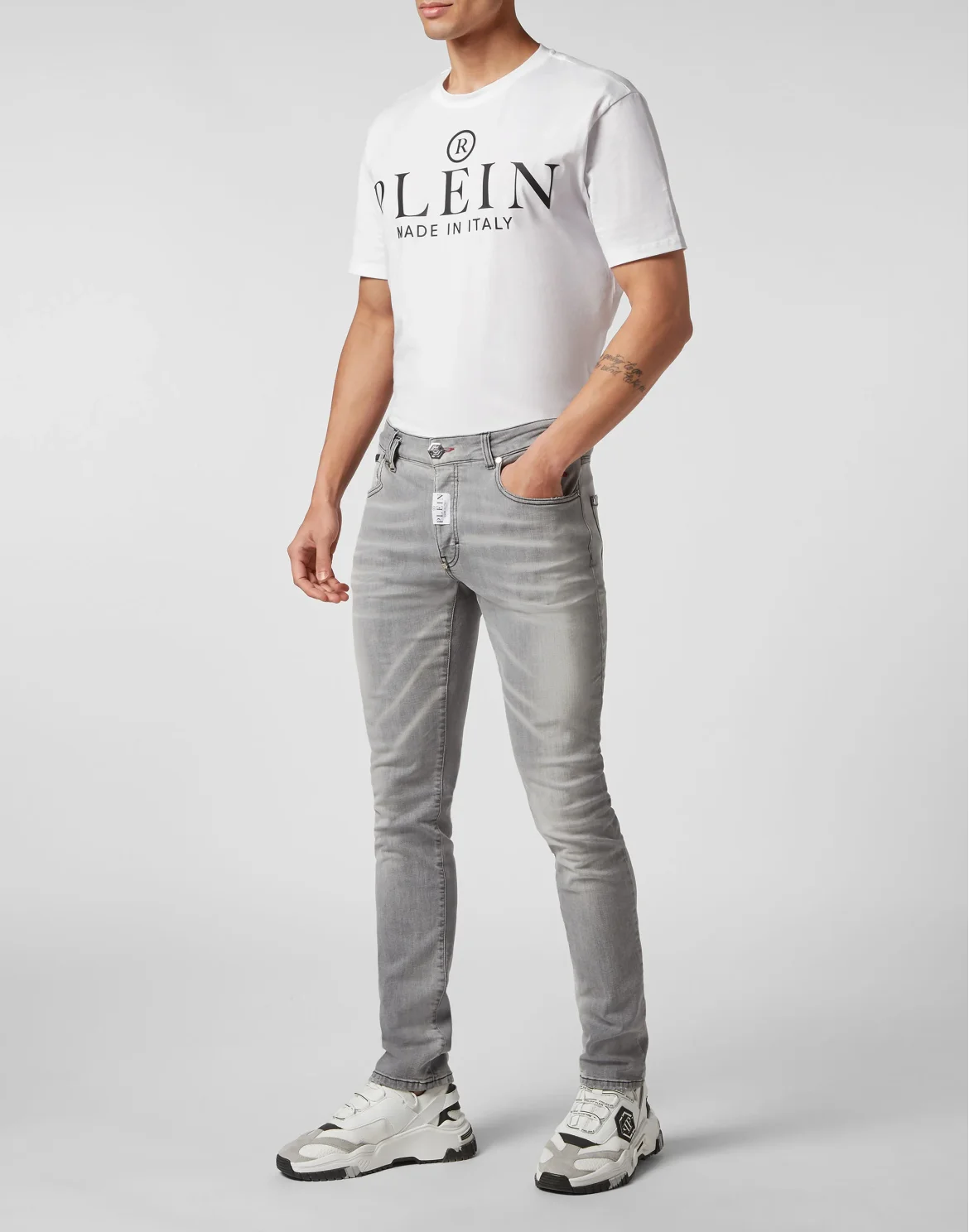 Denim Trousers Super Straight Cut, цвет: Серый