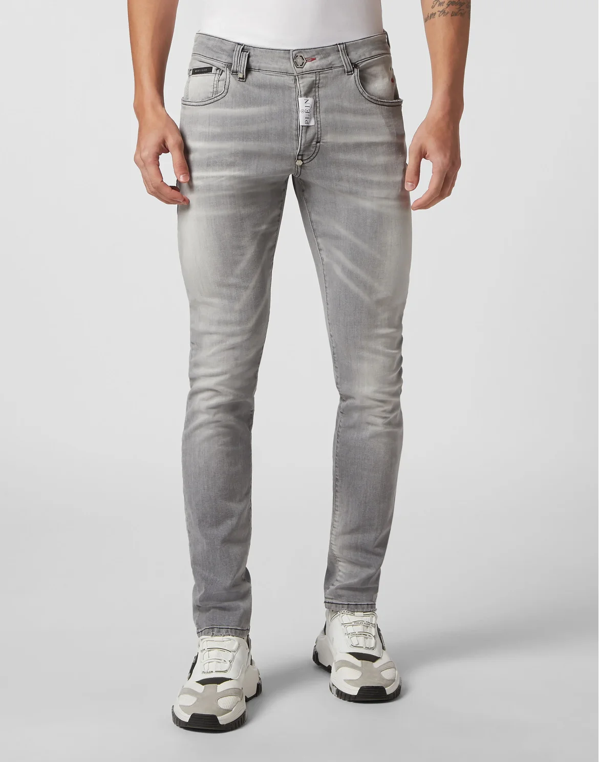 Denim Trousers Super Straight Cut, цвет: Серый