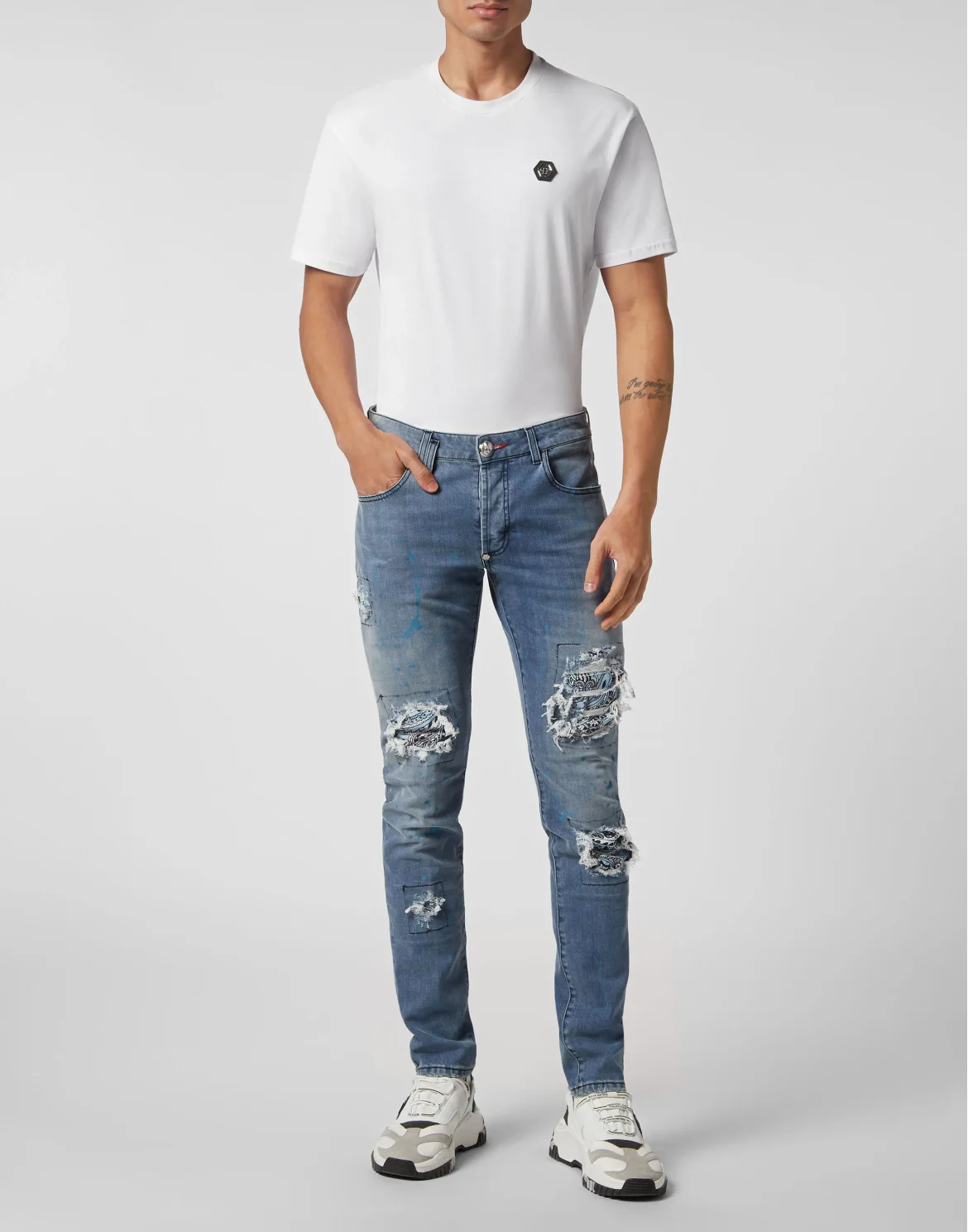 Denim Trousers Super Straight Cut Fit, цвет: Синий