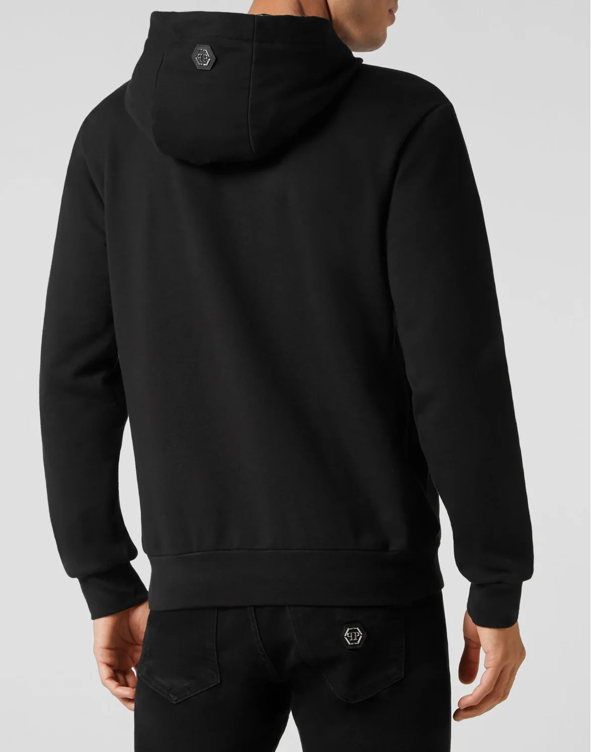 Hoodie Sweatshirt Paisley Skull, цвет: Черный