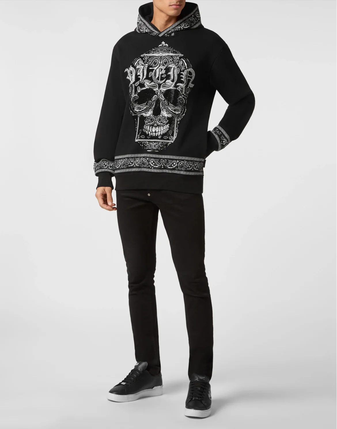 Hoodie sweatshirt Paisley Strass, цвет: Черный
