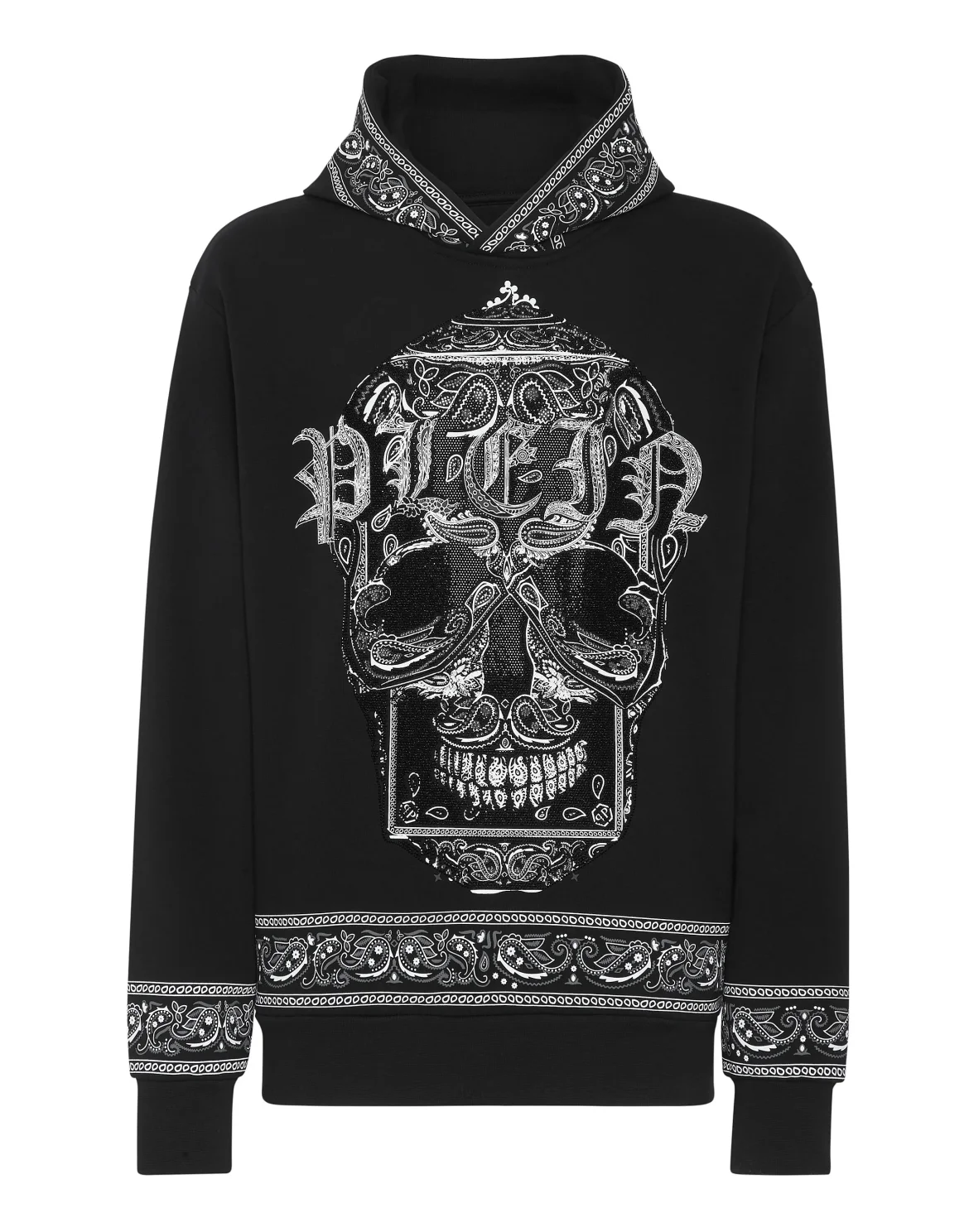 Hoodie sweatshirt Paisley Strass, цвет: Черный