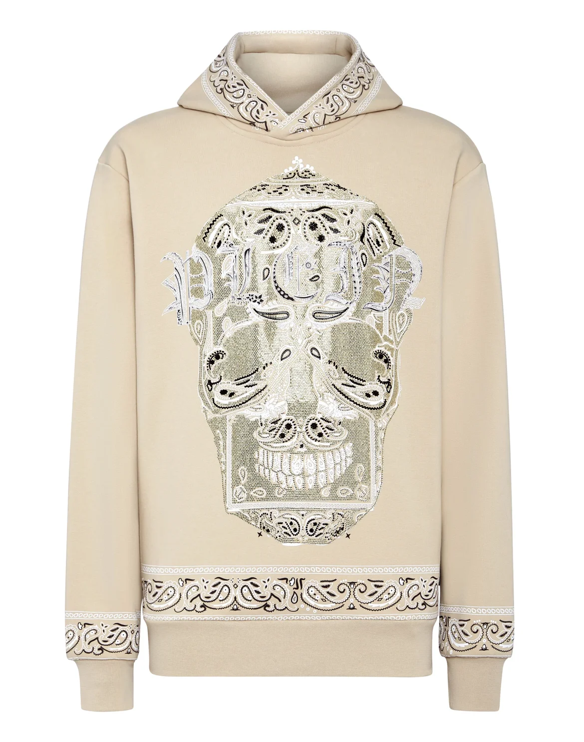 Hoodie sweatshirt Paisley Strass, цвет: Бежевый