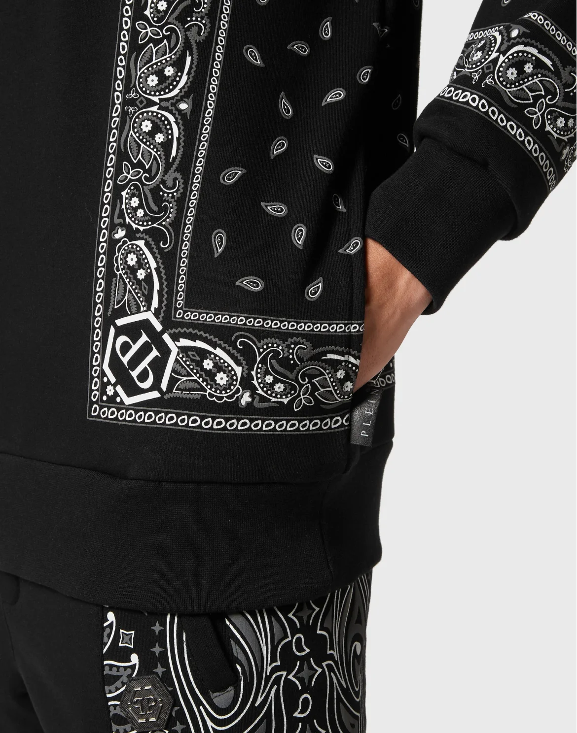 Hoodie sweatshirt Paisley Bandana, цвет: Черный