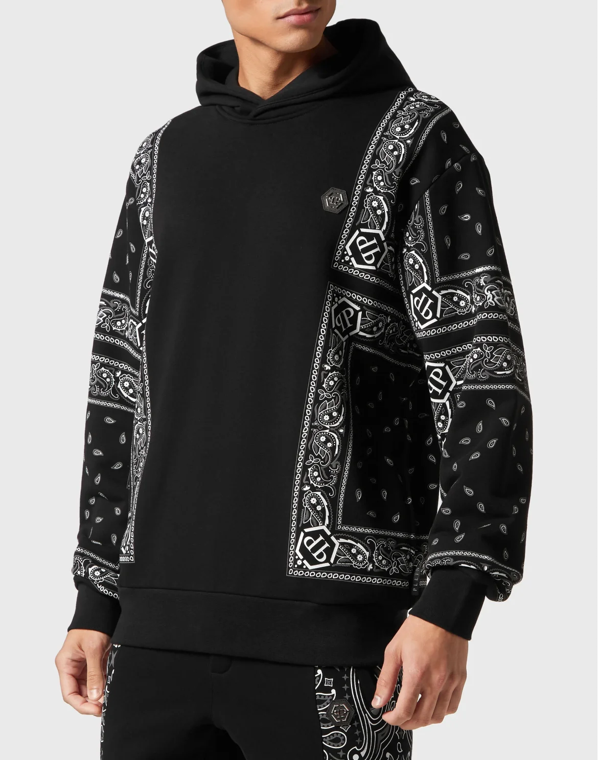 Hoodie sweatshirt Paisley Bandana, цвет: Черный