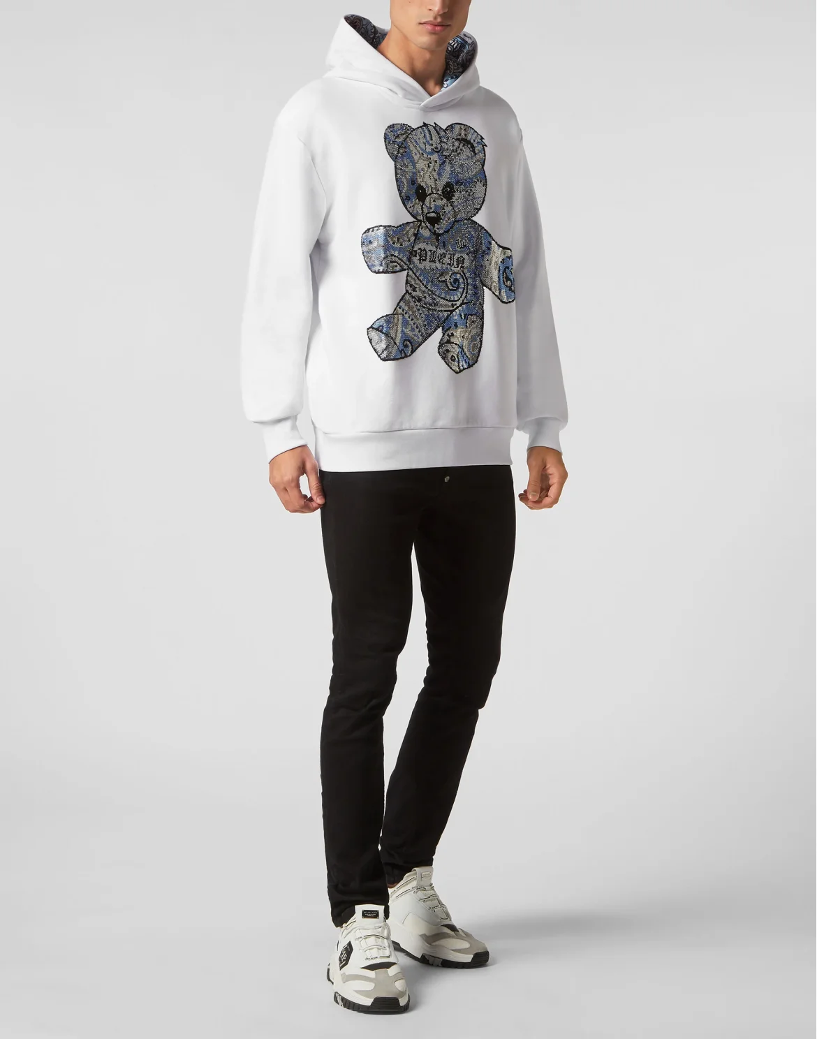 Hoodie sweatshirt Paisley Teddy Bear, цвет: Белый