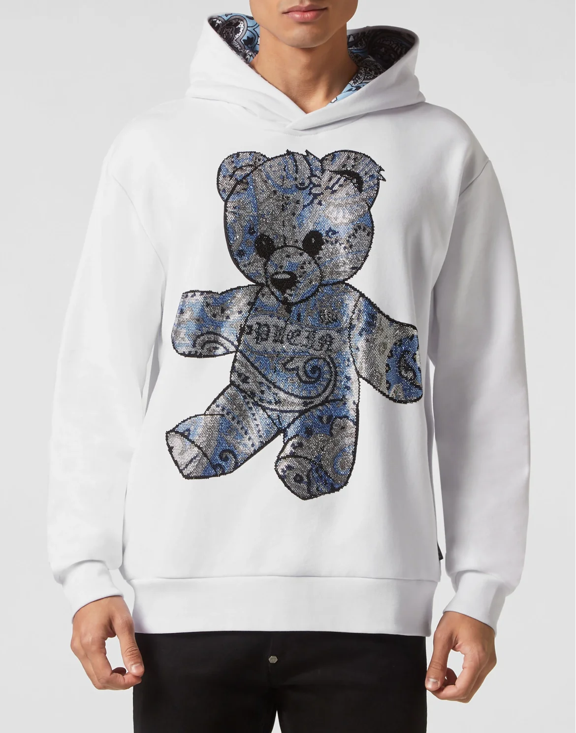 Hoodie sweatshirt Paisley Teddy Bear, цвет: Белый