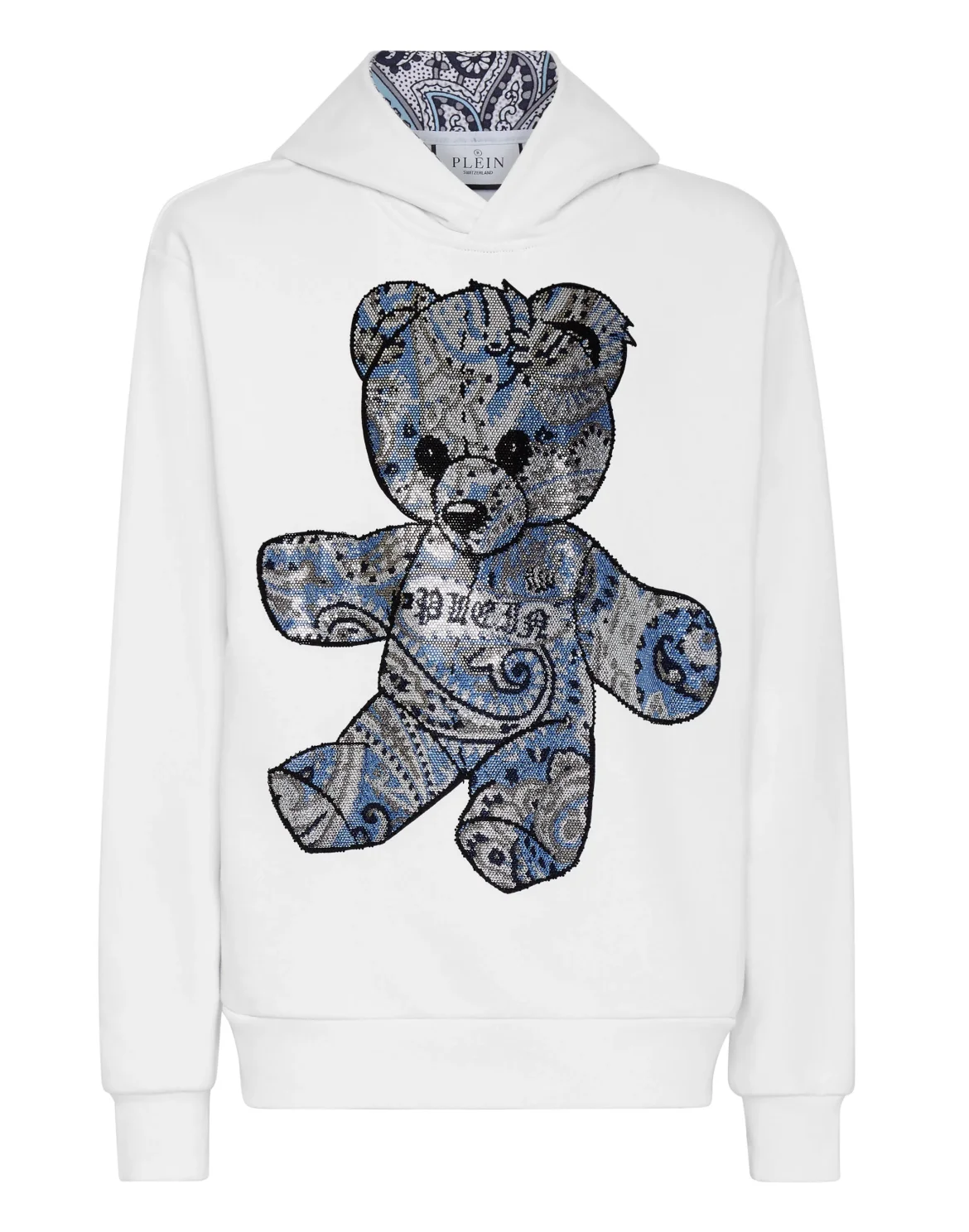 Hoodie sweatshirt Paisley Teddy Bear, цвет: Белый