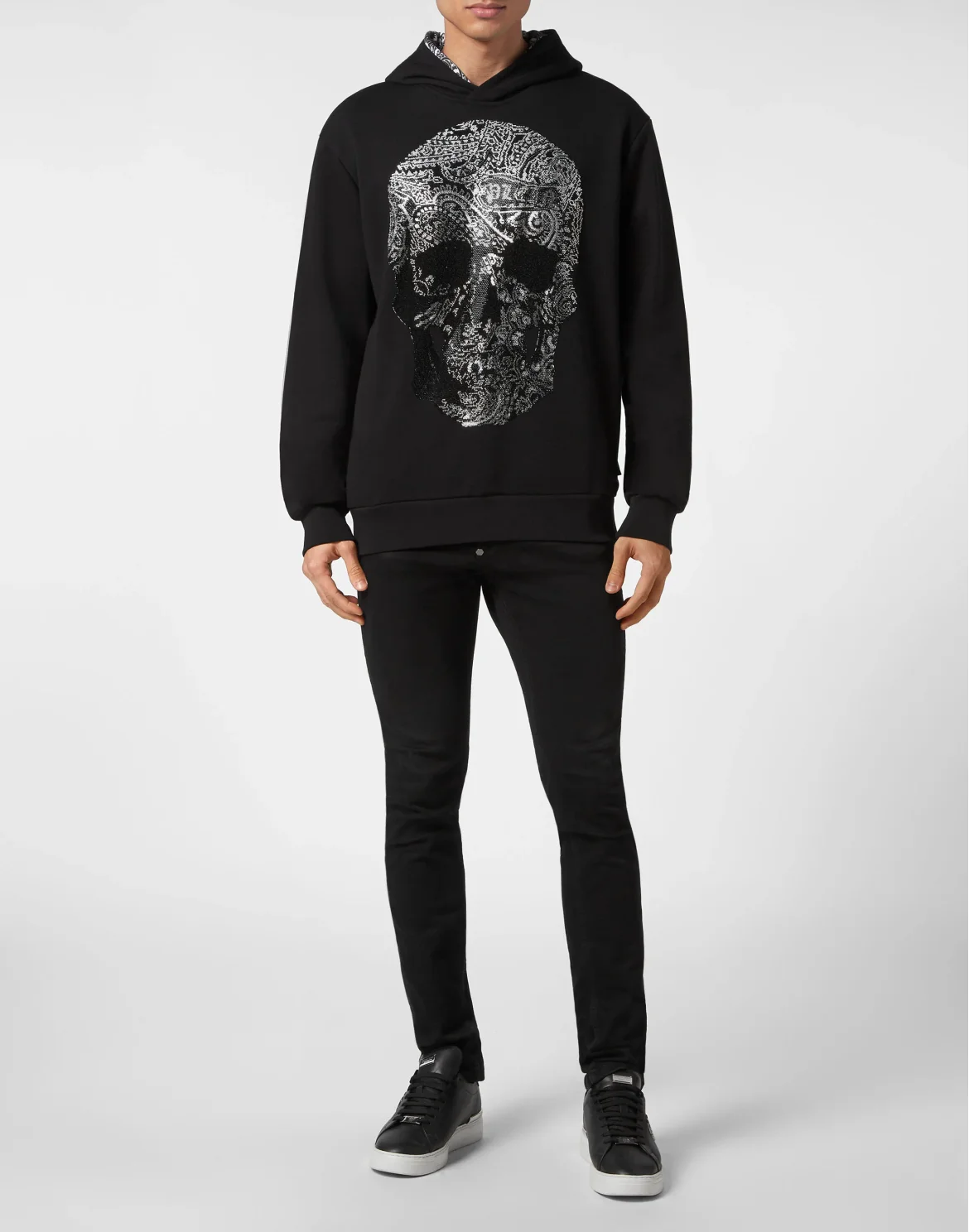 Hoodie sweatshirt Paisley Strass, цвет: Черный