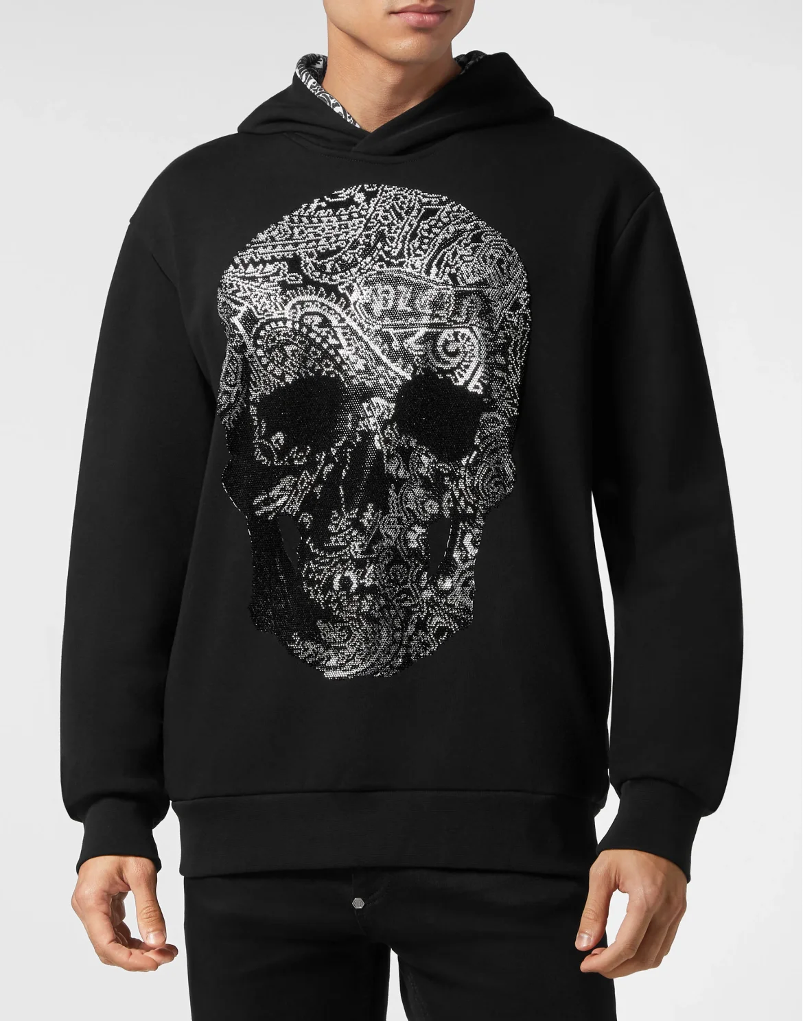 Hoodie sweatshirt Paisley Strass, цвет: Черный