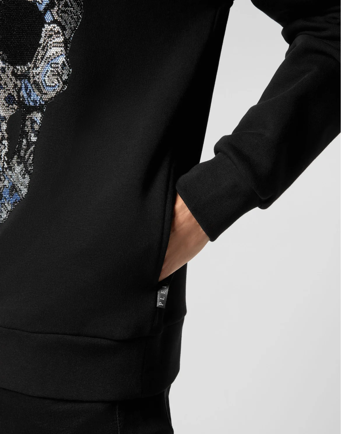 Hoodie sweatshirt Paisley Strass, цвет: Черный