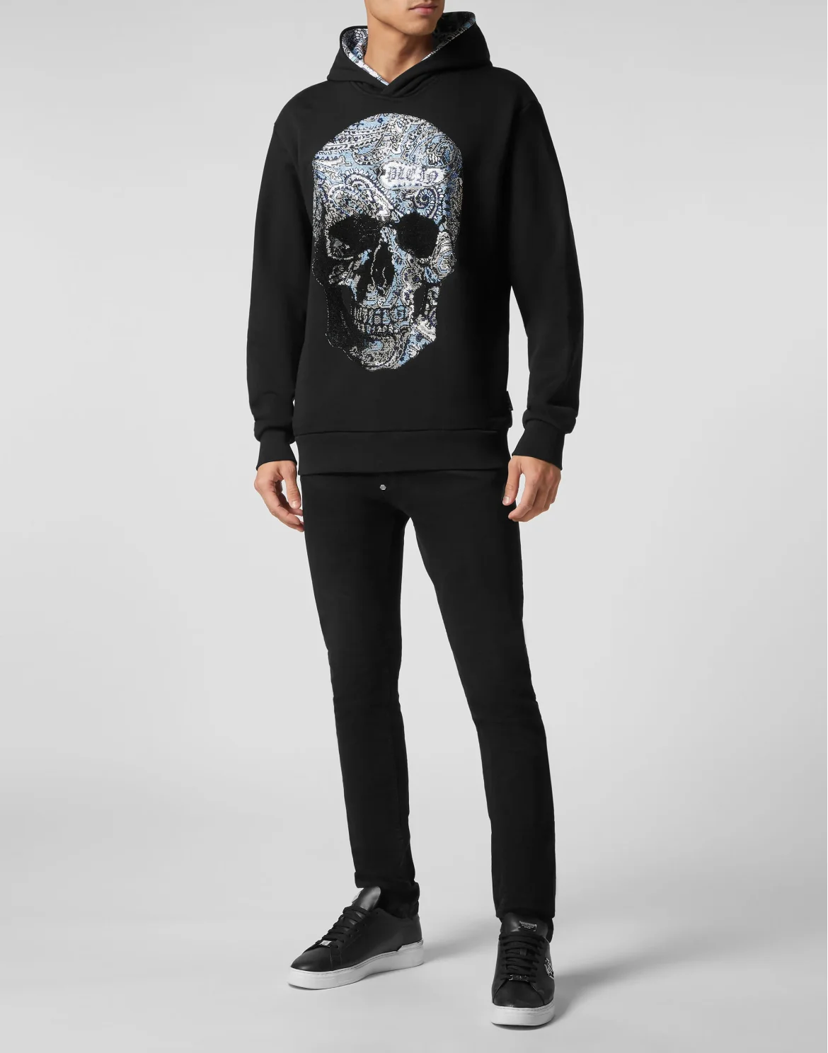 Hoodie sweatshirt Paisley Strass, цвет: Черный