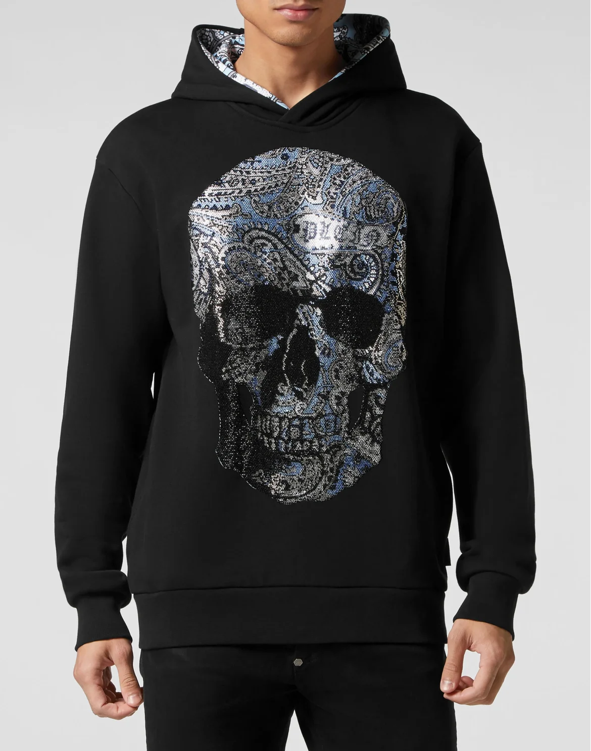 Hoodie sweatshirt Paisley Strass, цвет: Черный