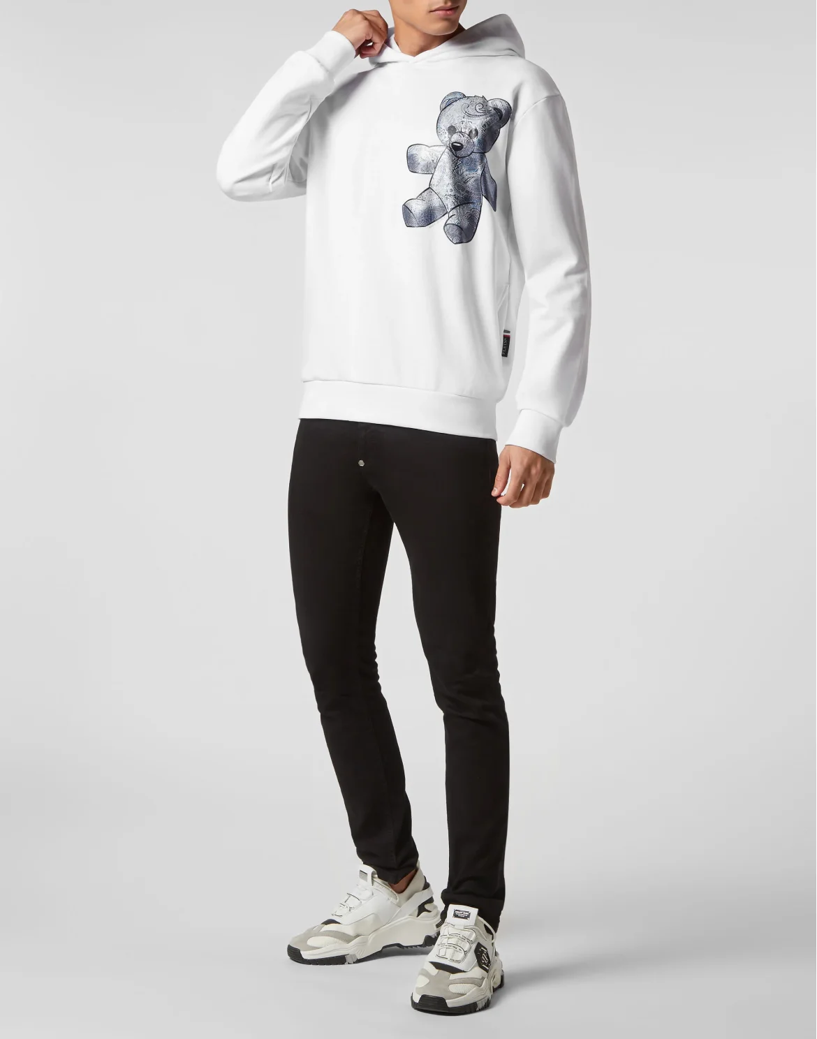 Hoodie Sweatshirt Paisley Teddy Bear, цвет: Белый
