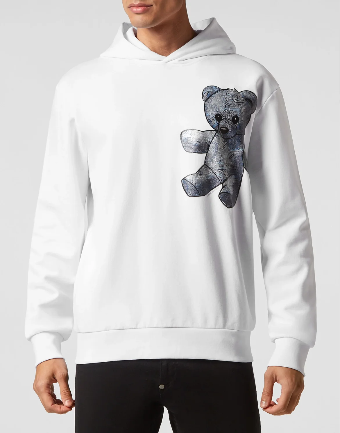 Hoodie Sweatshirt Paisley Teddy Bear, цвет: Белый