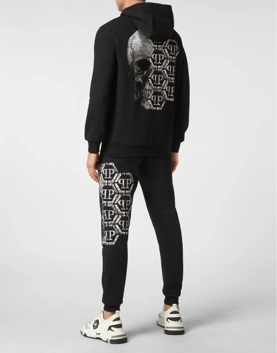 Jogging Tracksuit: Hoodie/Trousers Skull and Plein, цвет: Черный