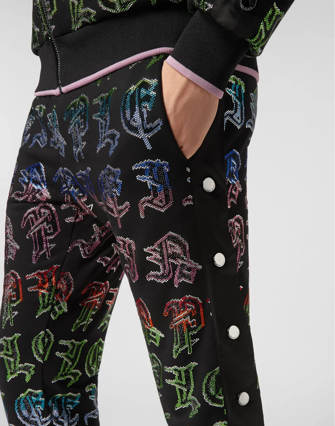 Jogging Tracksuit: Top/Trousers Gothic Plein, цвет: Черный
