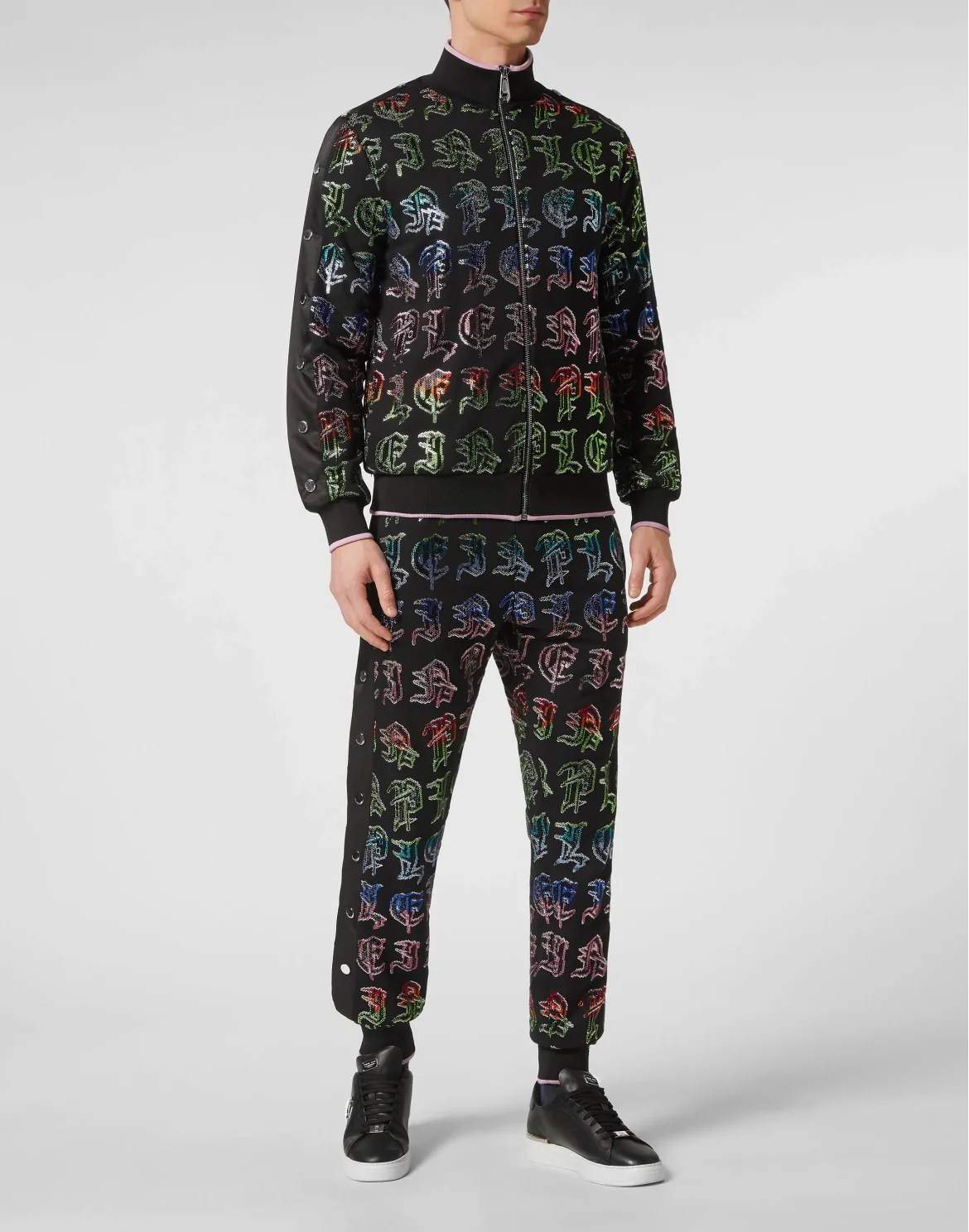 Jogging Tracksuit: Top/Trousers Gothic Plein, цвет: Черный