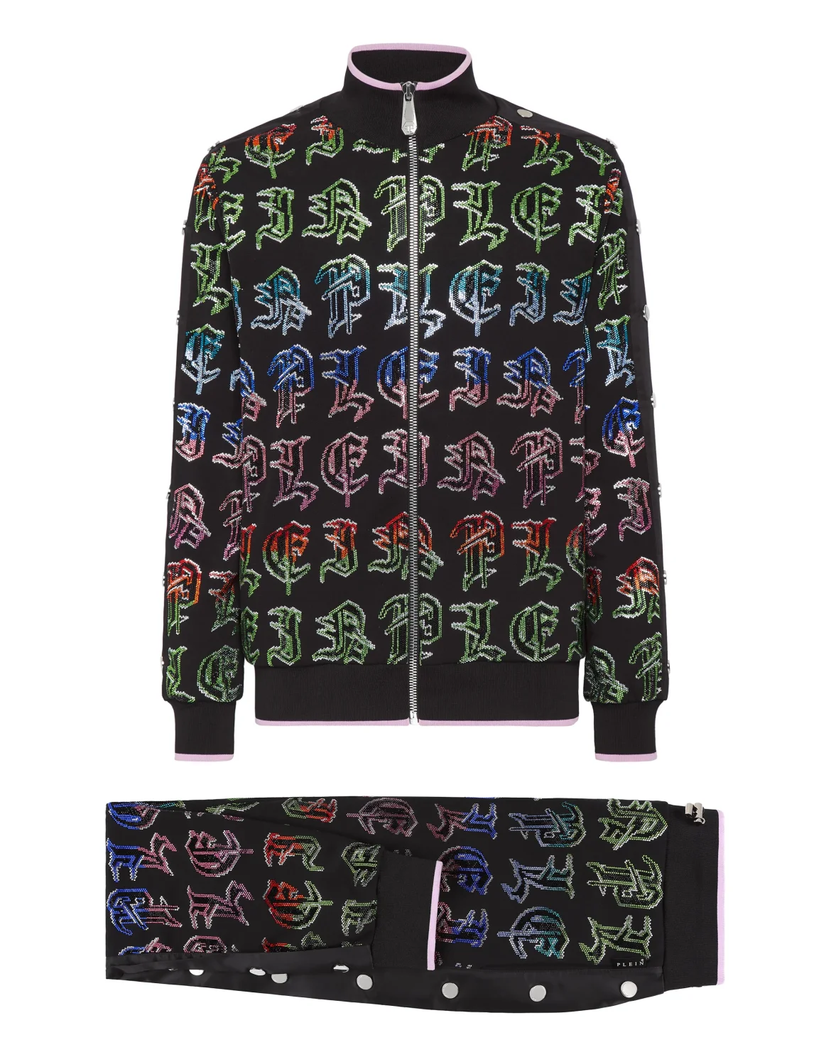 Jogging Tracksuit: Top/Trousers Gothic Plein, цвет: Черный
