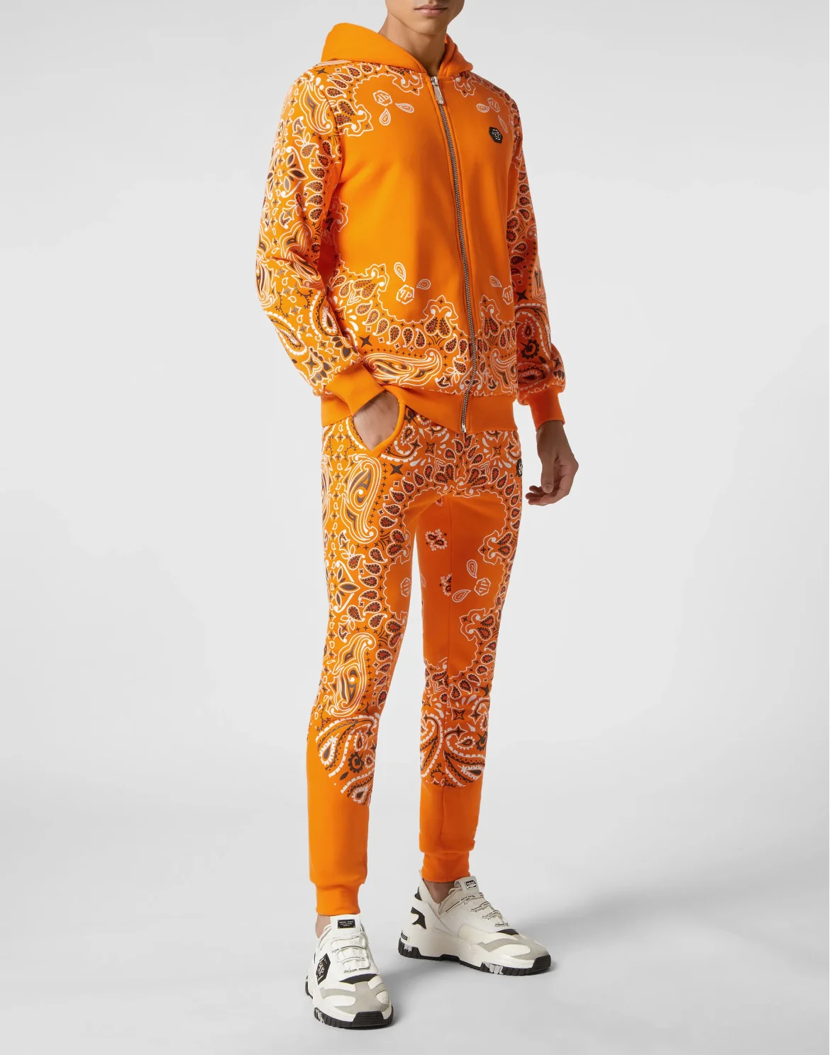 Jogging Tracksuit: Hoodie/Trousers Paisley Bandana, цвет: Оранжевый