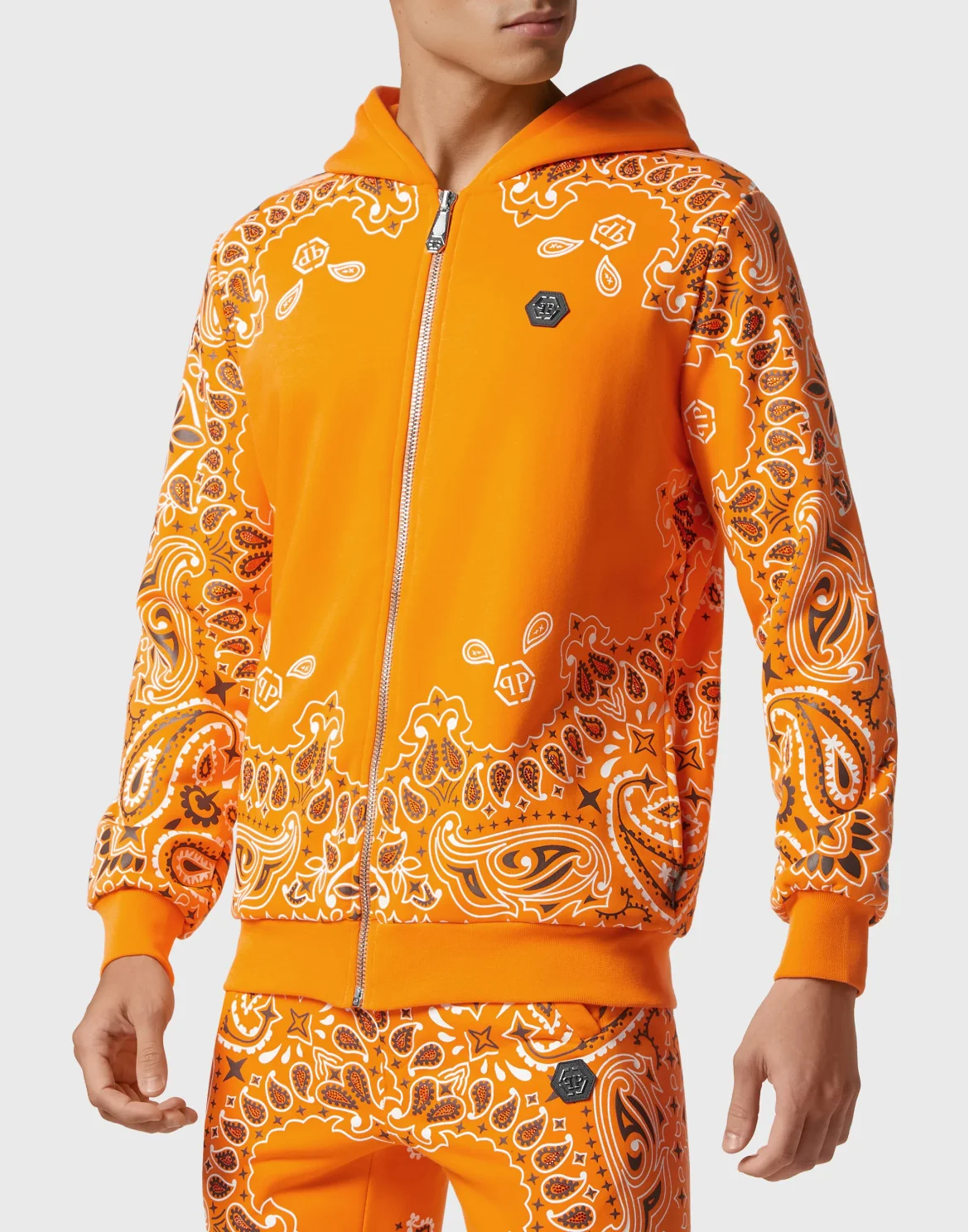 Jogging Tracksuit: Hoodie/Trousers Paisley Bandana, цвет: Оранжевый