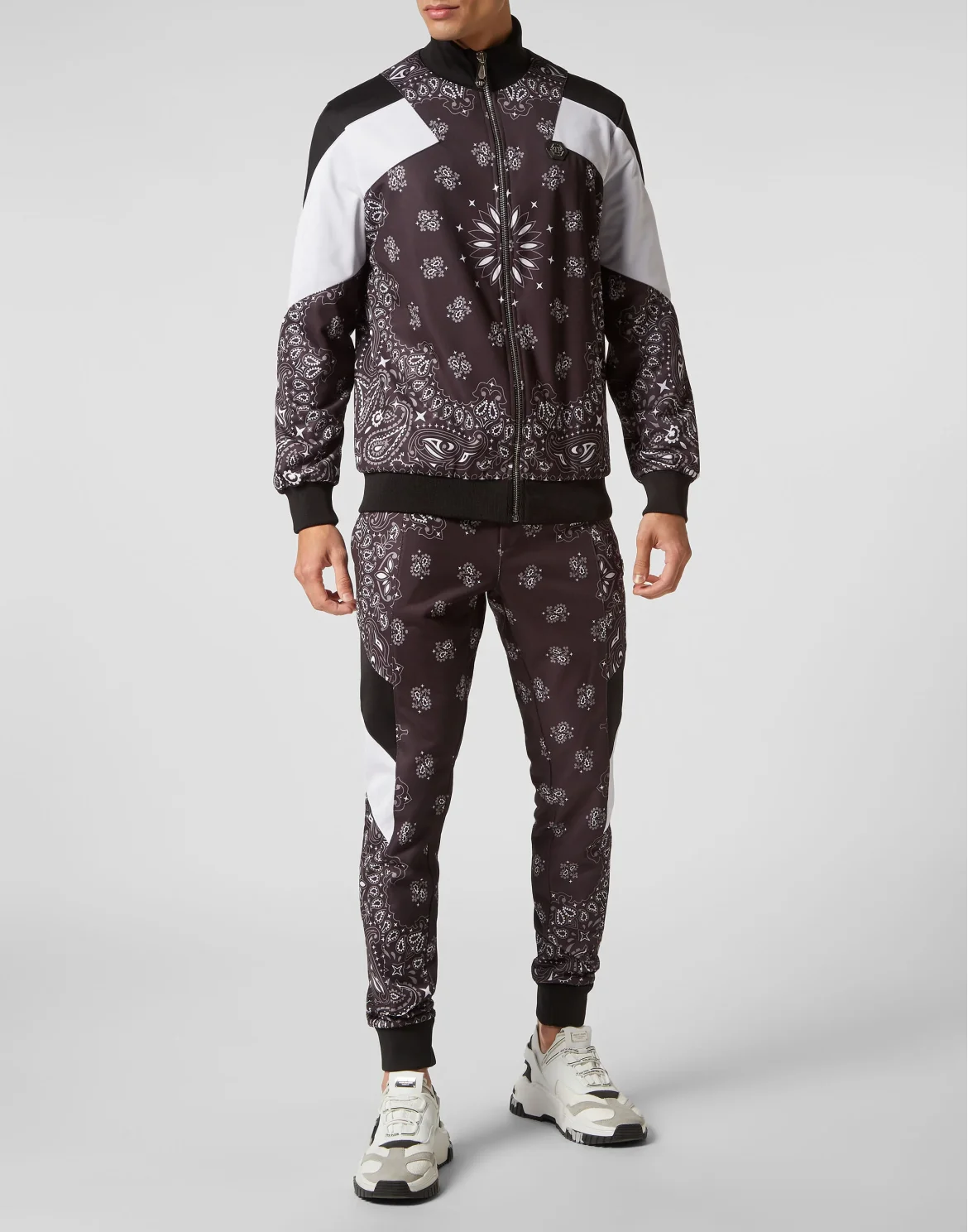 Jogging Tracksuit: Top/Trousers Paisley Foulard, цвет: Черный