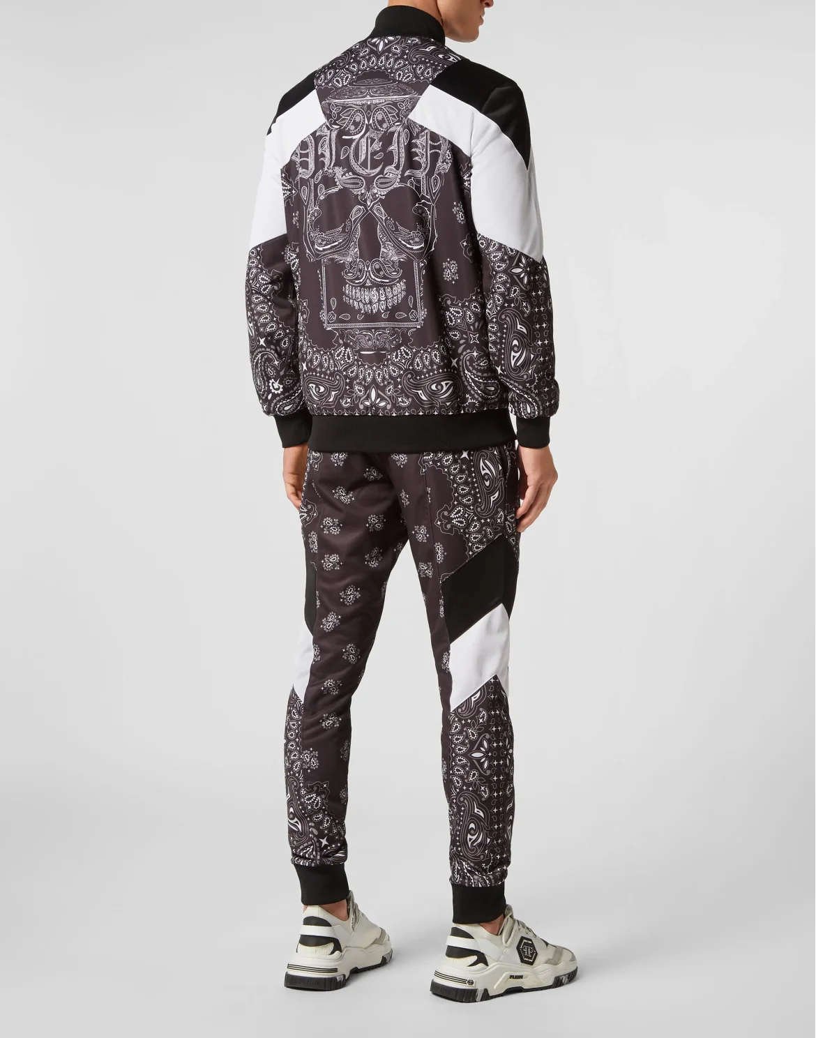 Jogging Tracksuit: Top/Trousers Paisley Foulard, цвет: Черный