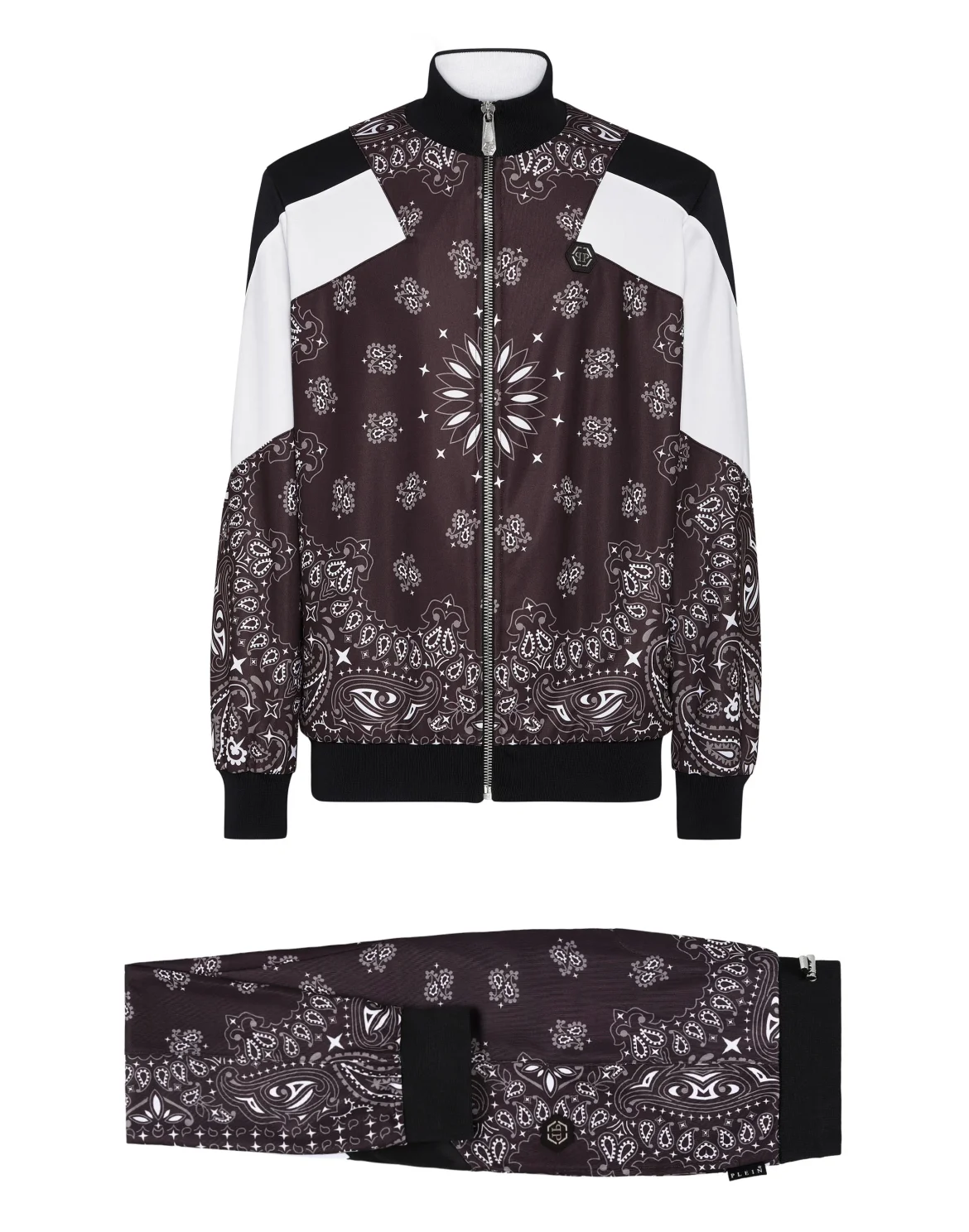 Jogging Tracksuit: Top/Trousers Paisley Foulard, цвет: Черный