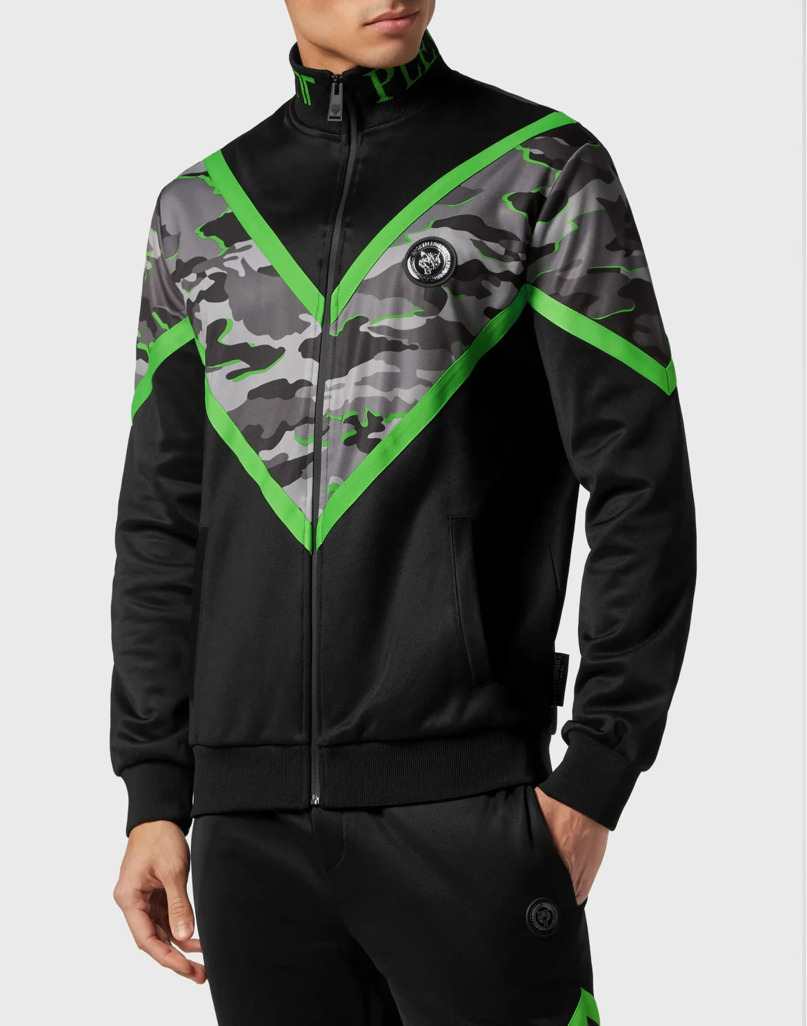 Jogging Tracksuit: Top/Trousers Neon Amazon Edition (Camouflage), цвет: Зеленый