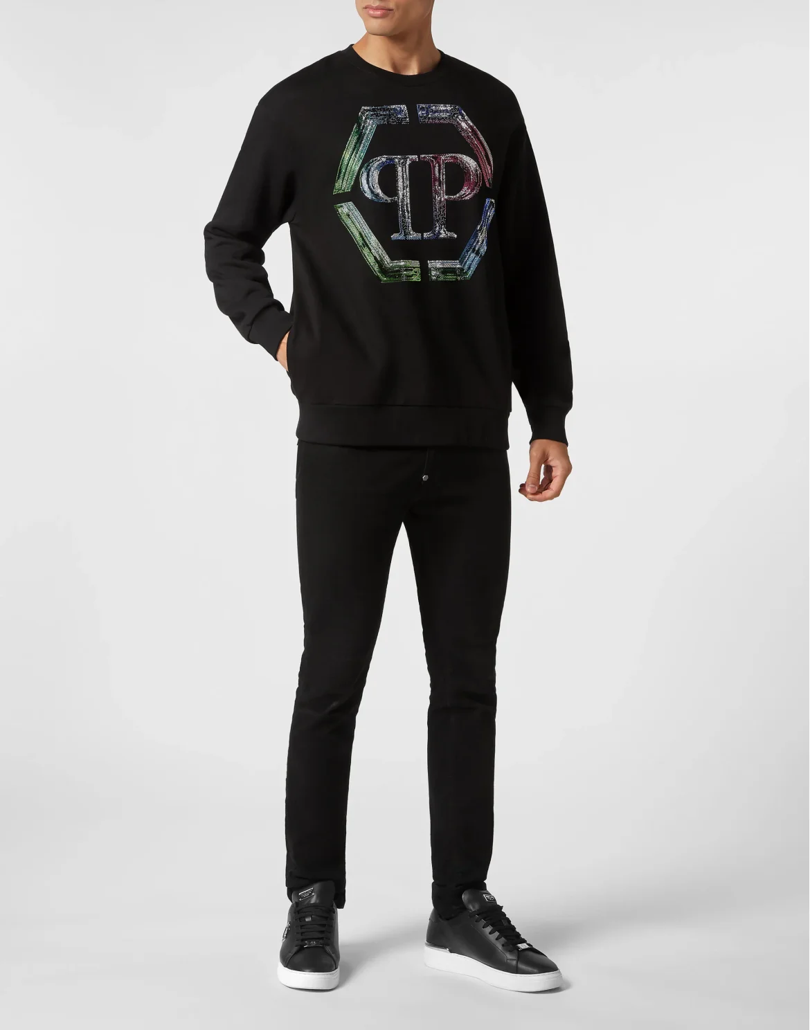 Sweatshirt LS PP Glass, цвет: Черный
