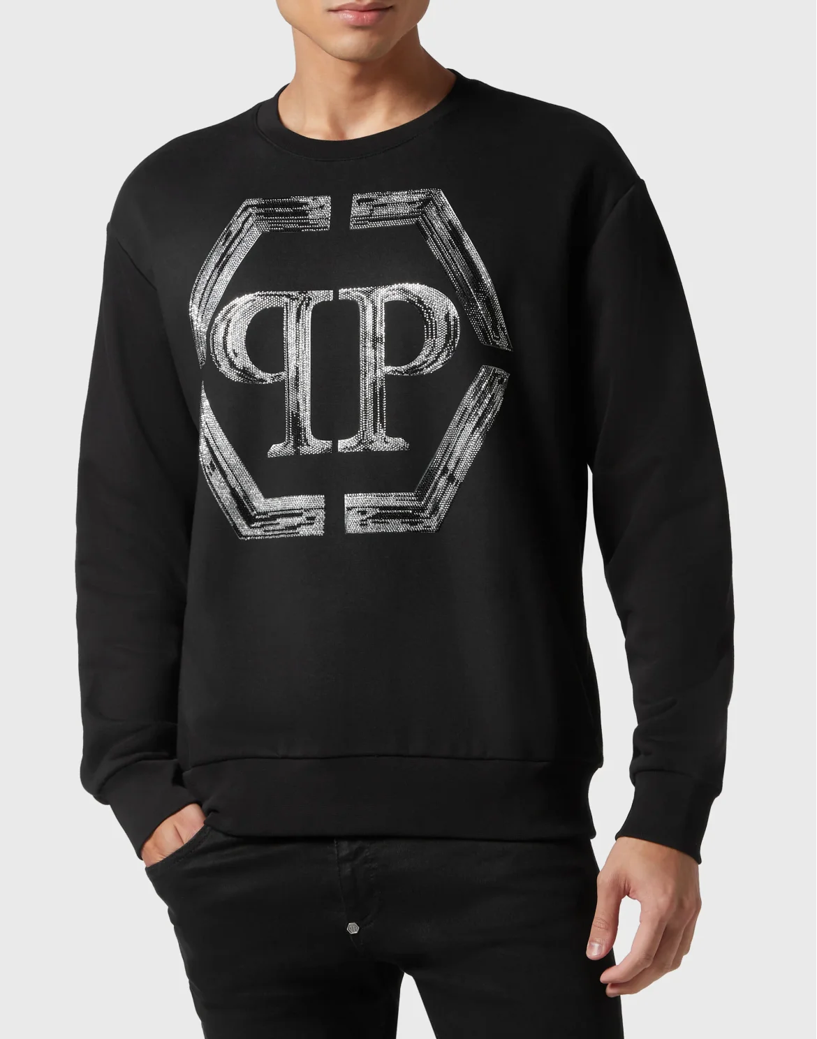 Sweatshirt LS PP Glass, цвет: Черный